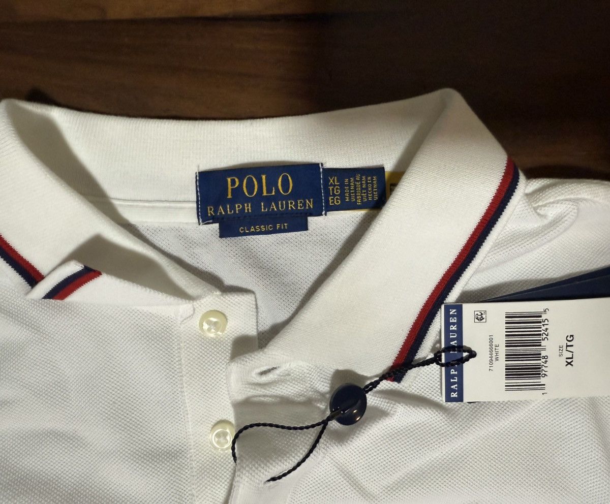 Polo Ralph Lauren Polo Ralph Lauren Classic Fit White Mesh Team USA Polo Sz XL Size US XL / EU 56 / 4 - 4 Thumbnail