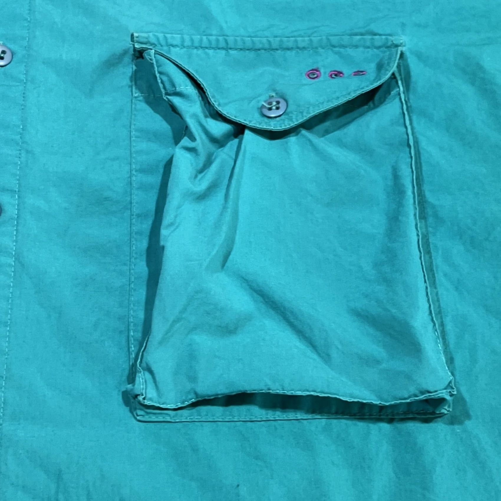 AQUA Columbia Bonefish Flats Shirt Men’s Large Vented Radial Sleeves Pockets Aqua Size US L / EU 52-54 / 3 - 5 Thumbnail