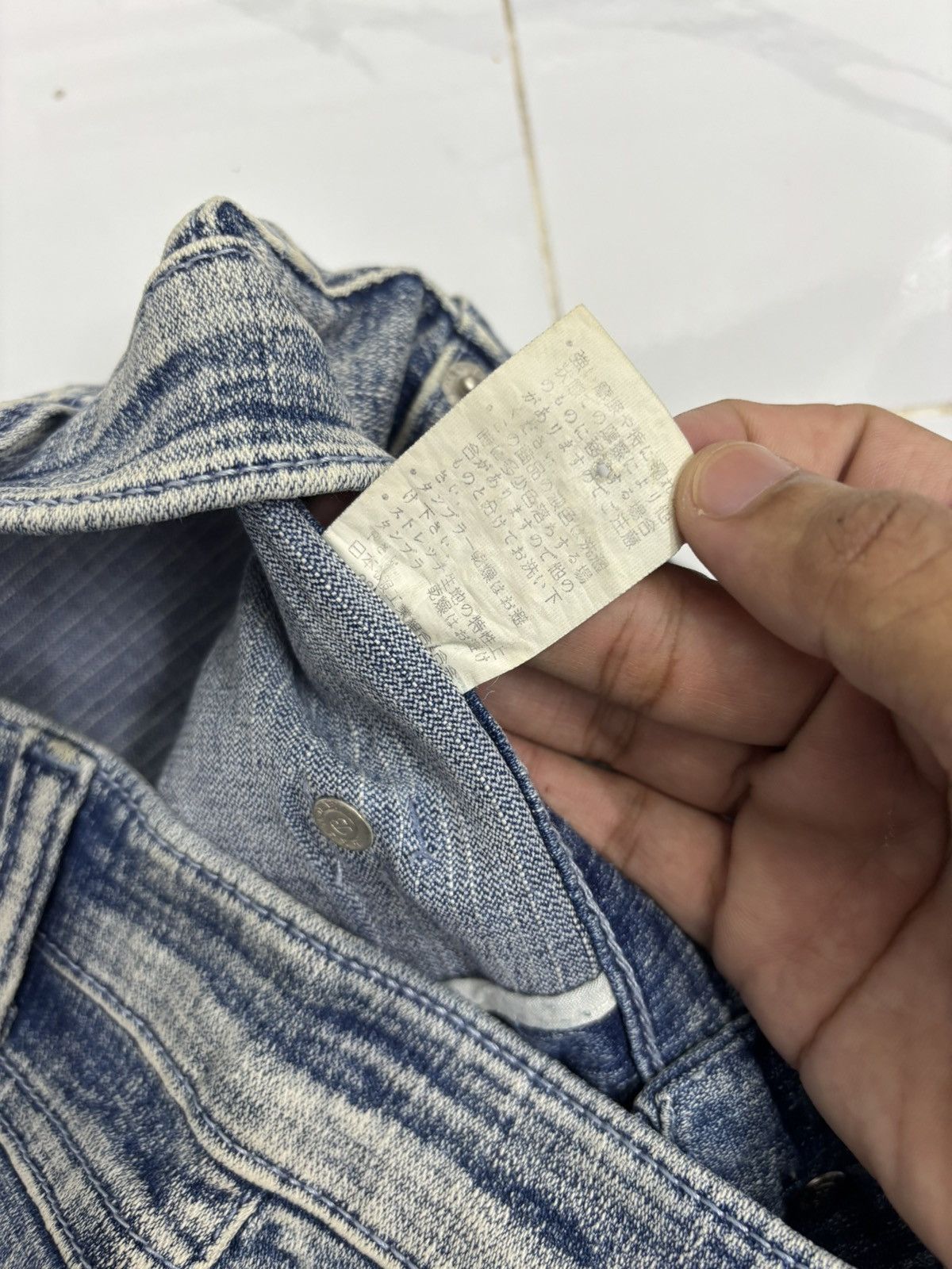 GOSTAR DE FUGA × If Six Was Nine × LOWBOX Vintage Japanese Jean JB Lowbox Style Bootcut Distress Jeans Size US 26 / EU 42 - 11 Thumbnail