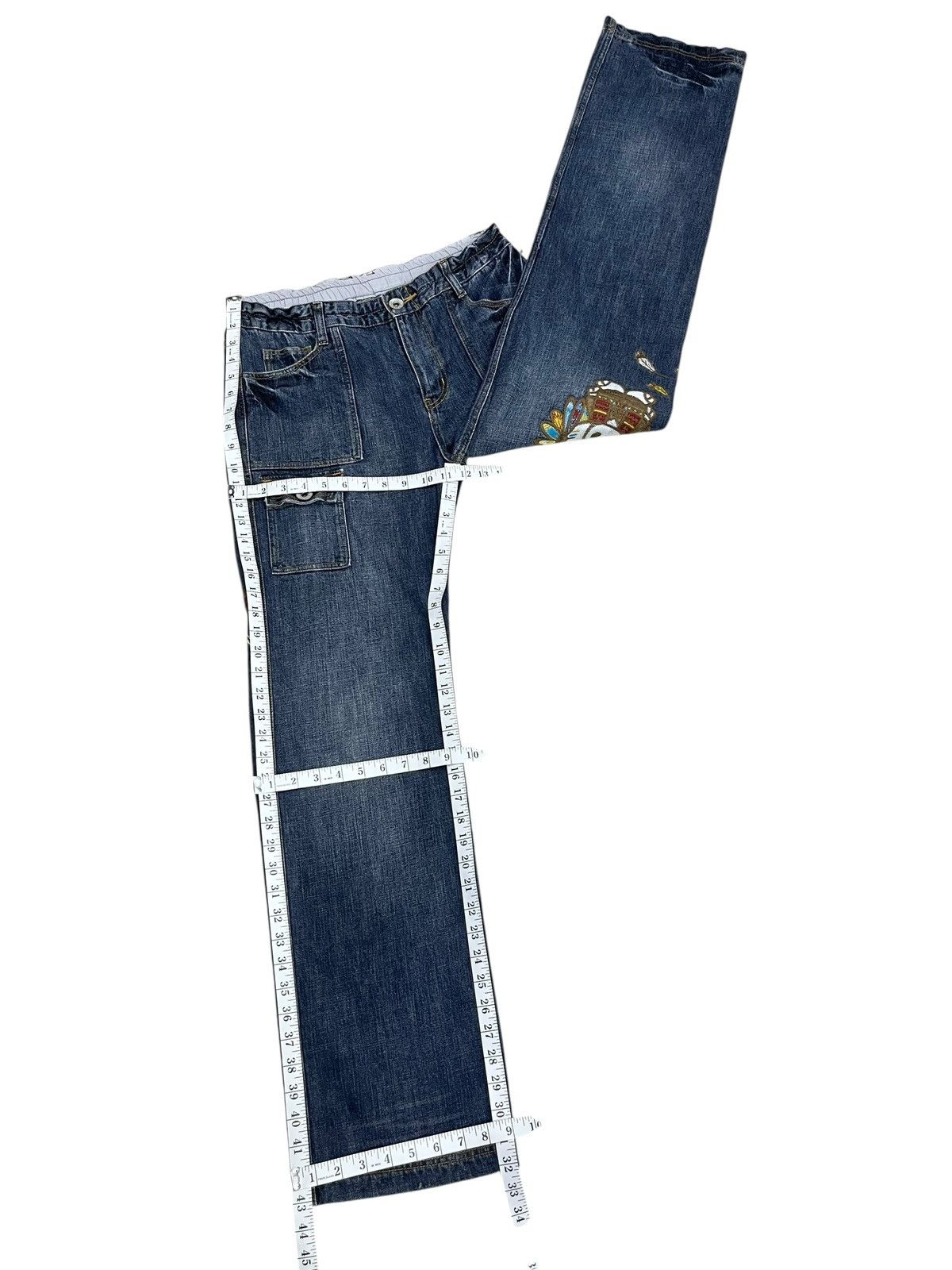 Japanese Brand Vintage Drug Store's Native Dope Embroidered Bush Pant Denim Size US 31 - 9 Thumbnail