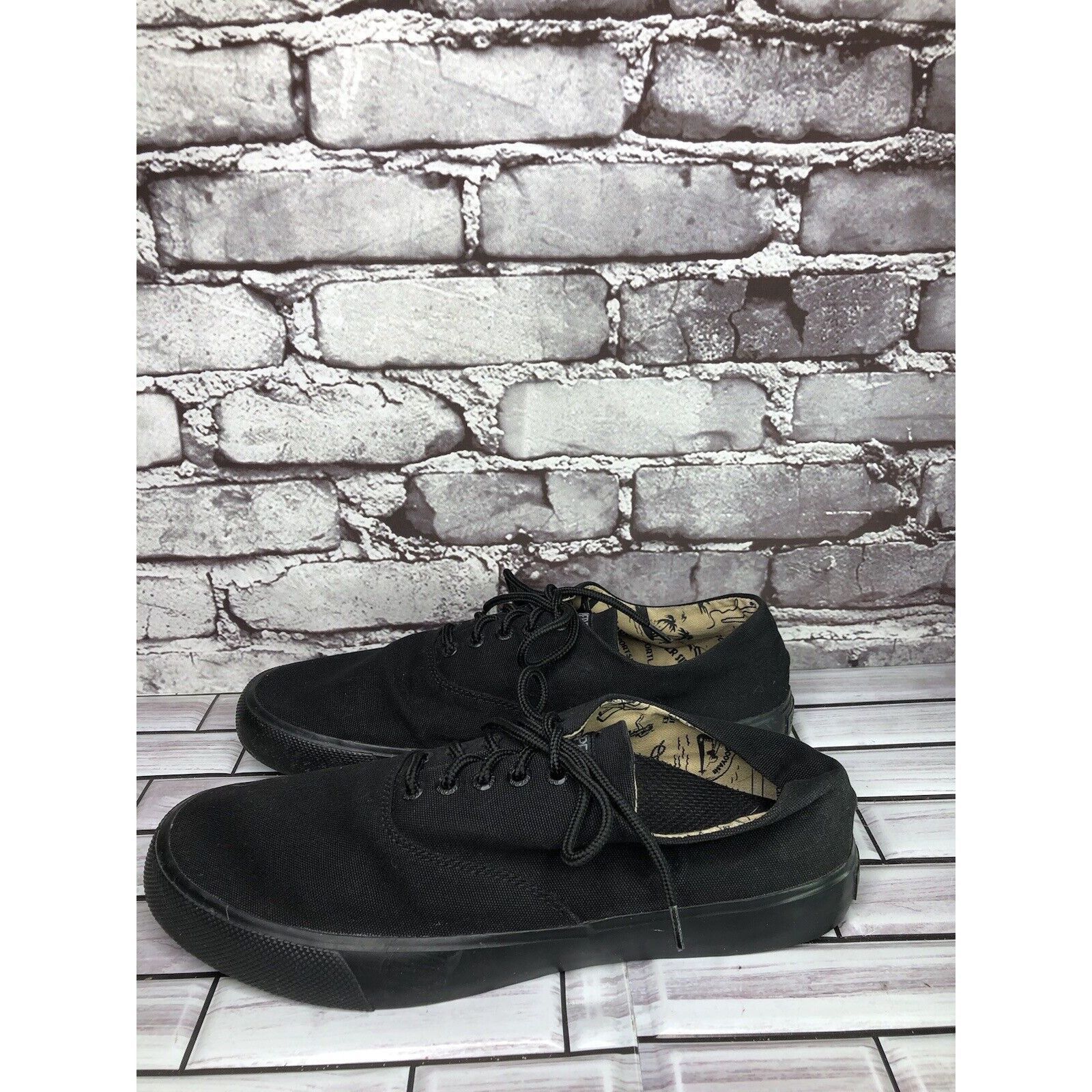 Sperry Sperry STS18438 Black Canvas Fabric Lace Up Casual Shoes Men Size US 10.5 / EU 43-44 - 9 Thumbnail