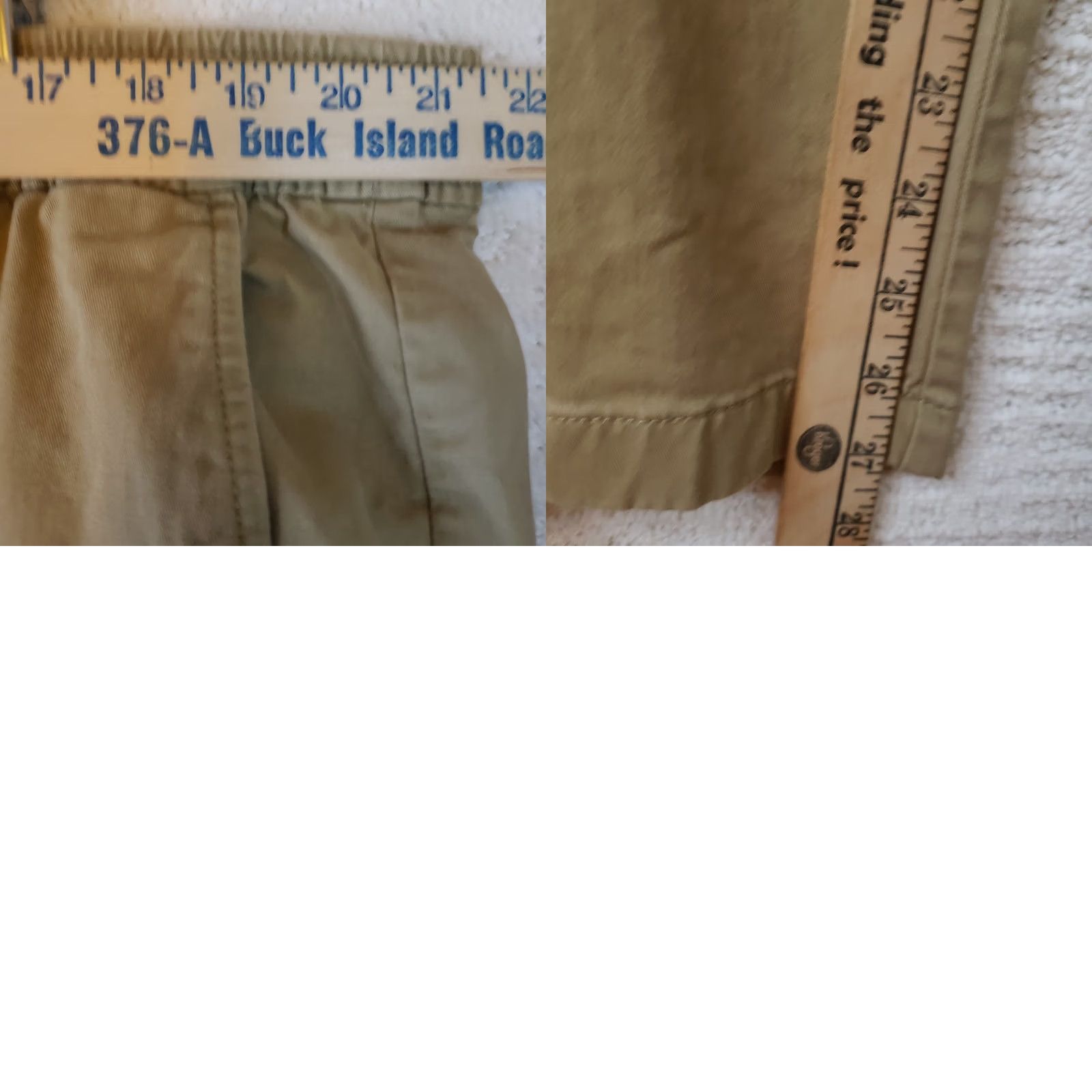 Vintage L.L. Bean Khaki Lakewashed Chino Stretch Pants XXL Regular Men’s Beige Solid Drawstring Tailored Casual Outdoor Size US 39 - 10 Thumbnail