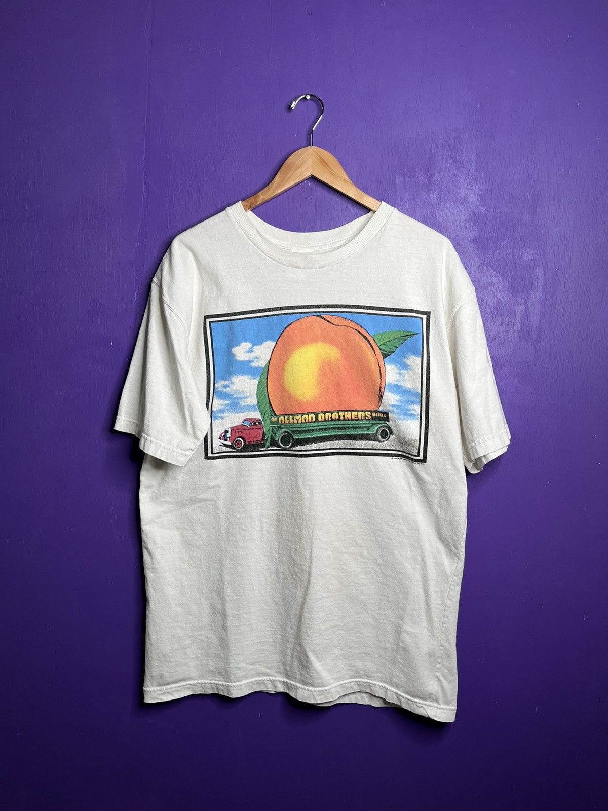 image of Band Tees x Tour Tee Vintage 1995 The Allman Brothers Big Fruit Tour T-Shirt in White (Size XL)