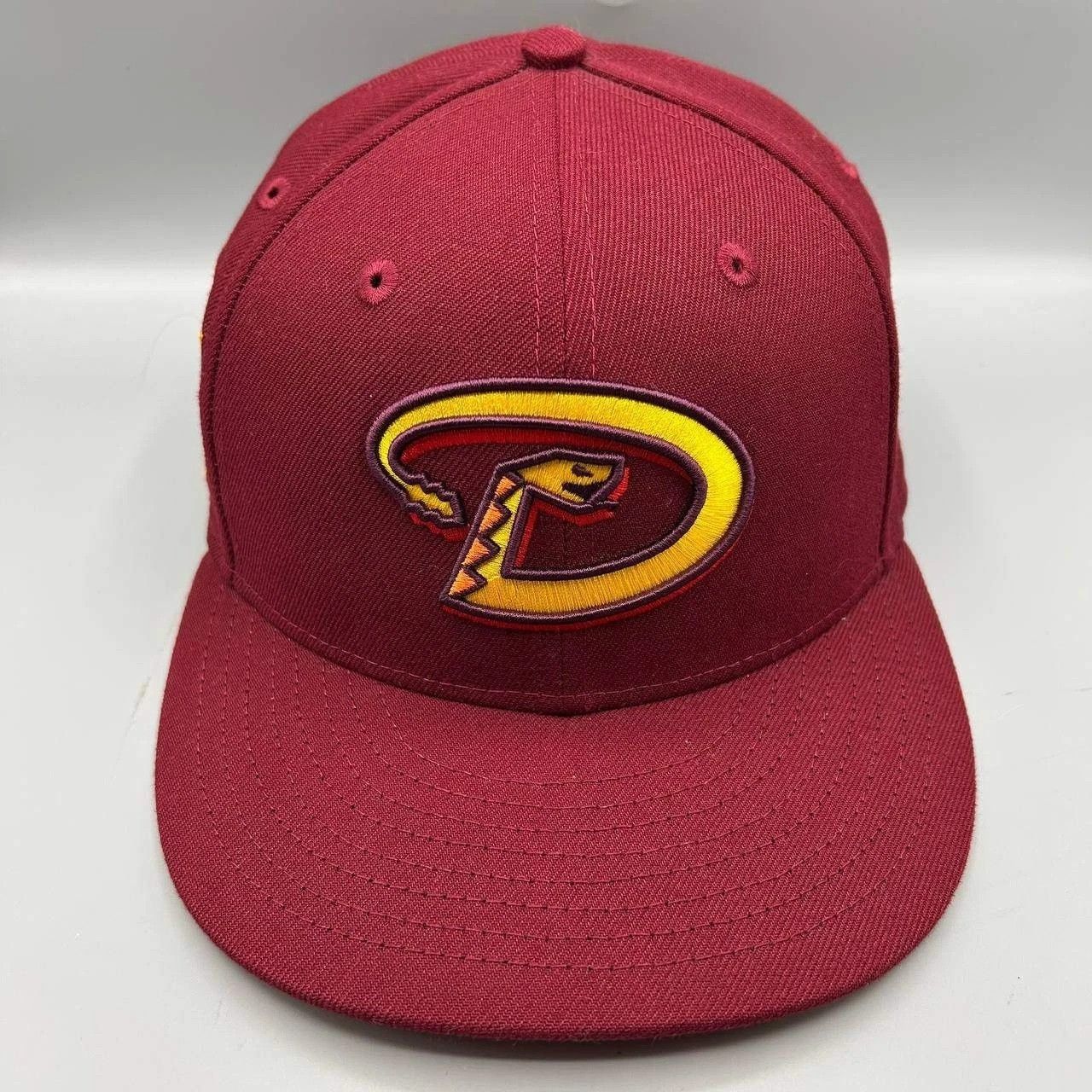 New Era Arizona Diamondbacks Hat Men 7 3/8 Red Orange MLB Fitted Cap Size ONE SIZE - 1 Thumbnail