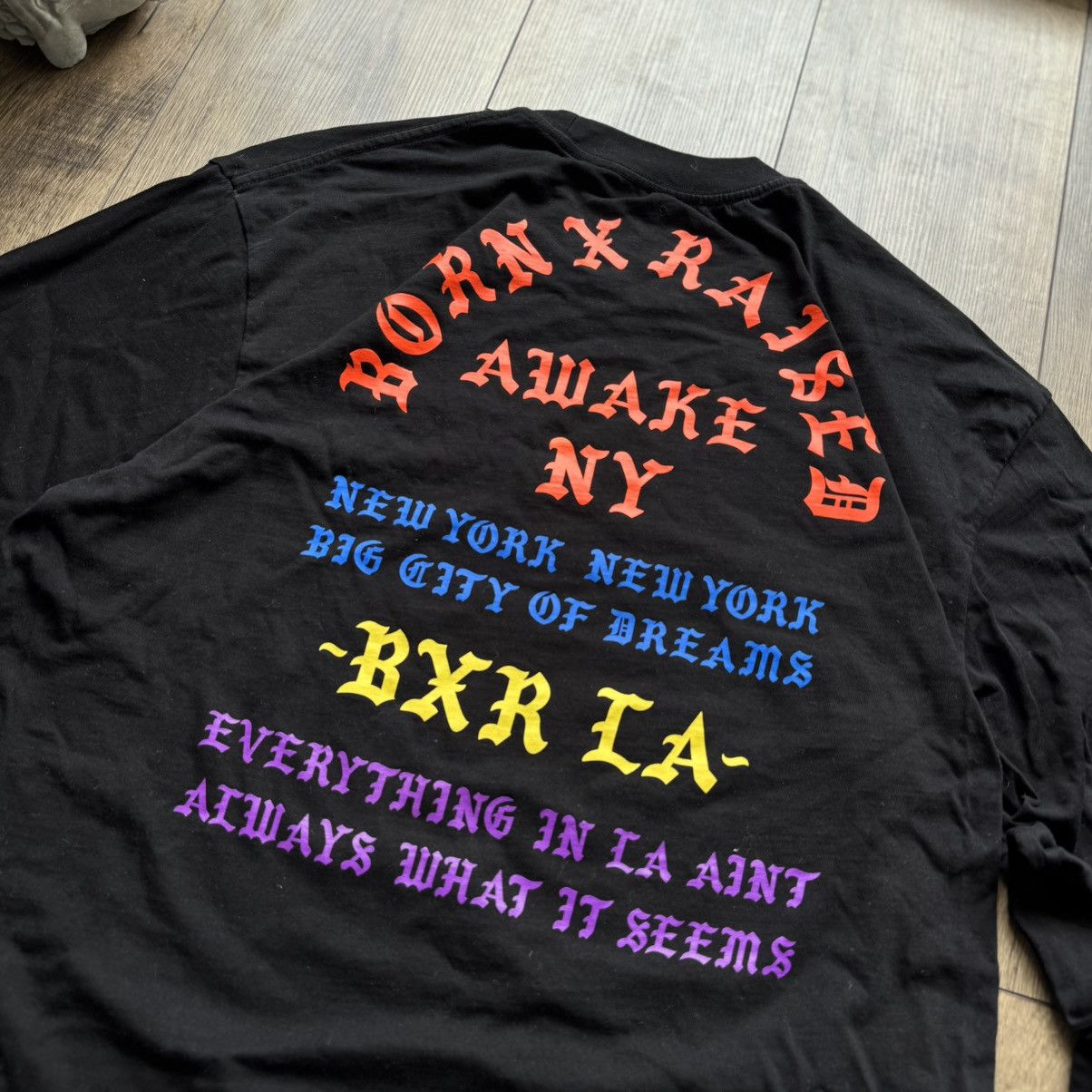 Awake NY × Born X Raised Born x Raised x Awake Coast To Coast Long-Sleeve Tee 'Black' Size US XL / EU 56 / 4 - 3 Thumbnail