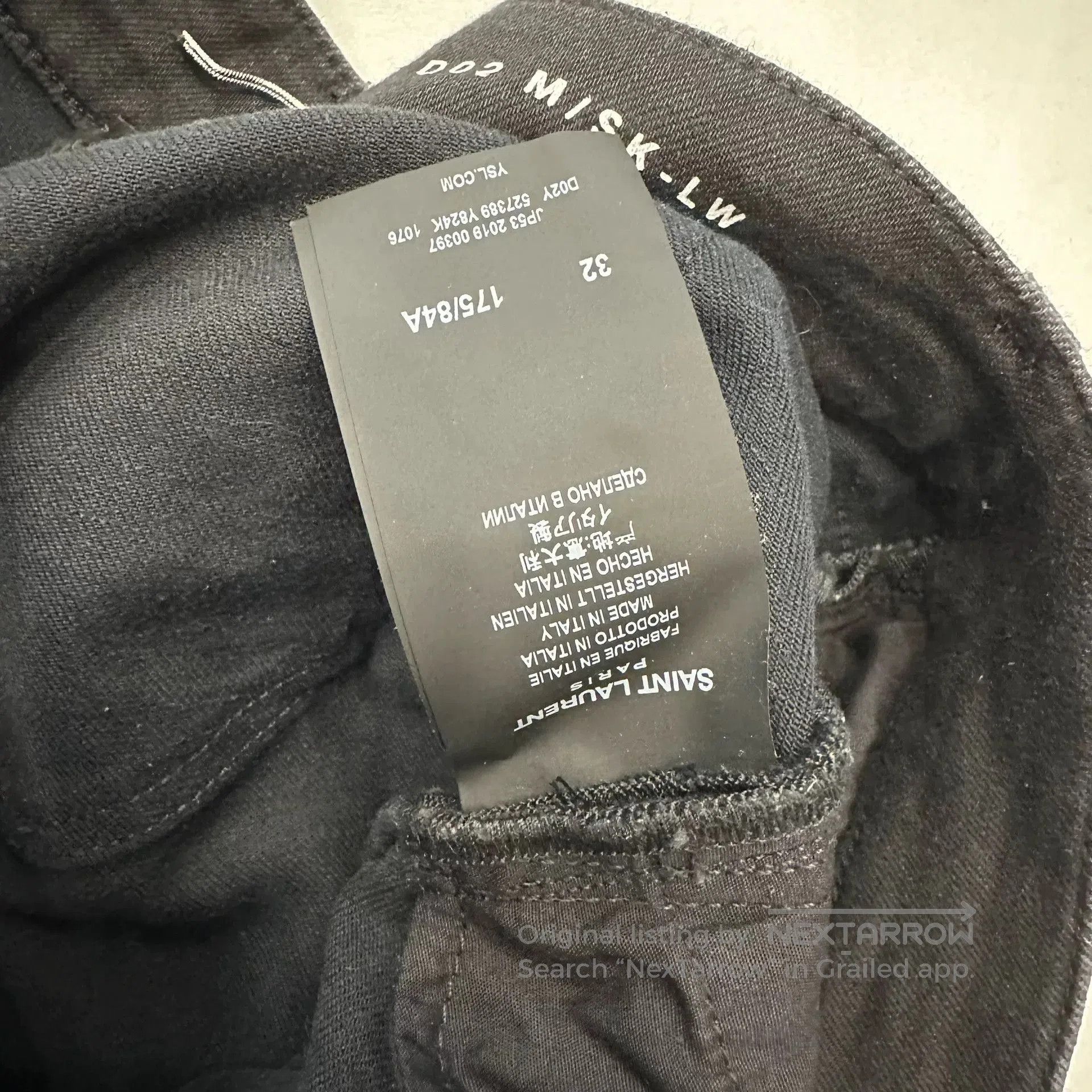 Saint Laurent Paris Saint Laurent Black Slim Fit Jeans. Size US 32 / EU 48 - 4 Thumbnail