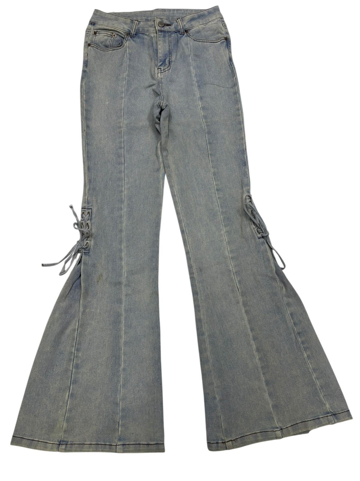 Le Grande Bleu (L.G.B.) 💥FLARE JEANS LACE UP IFSIXWASNINE LGB STYLE JEANS Size US 26 / EU 42 - 7 Thumbnail