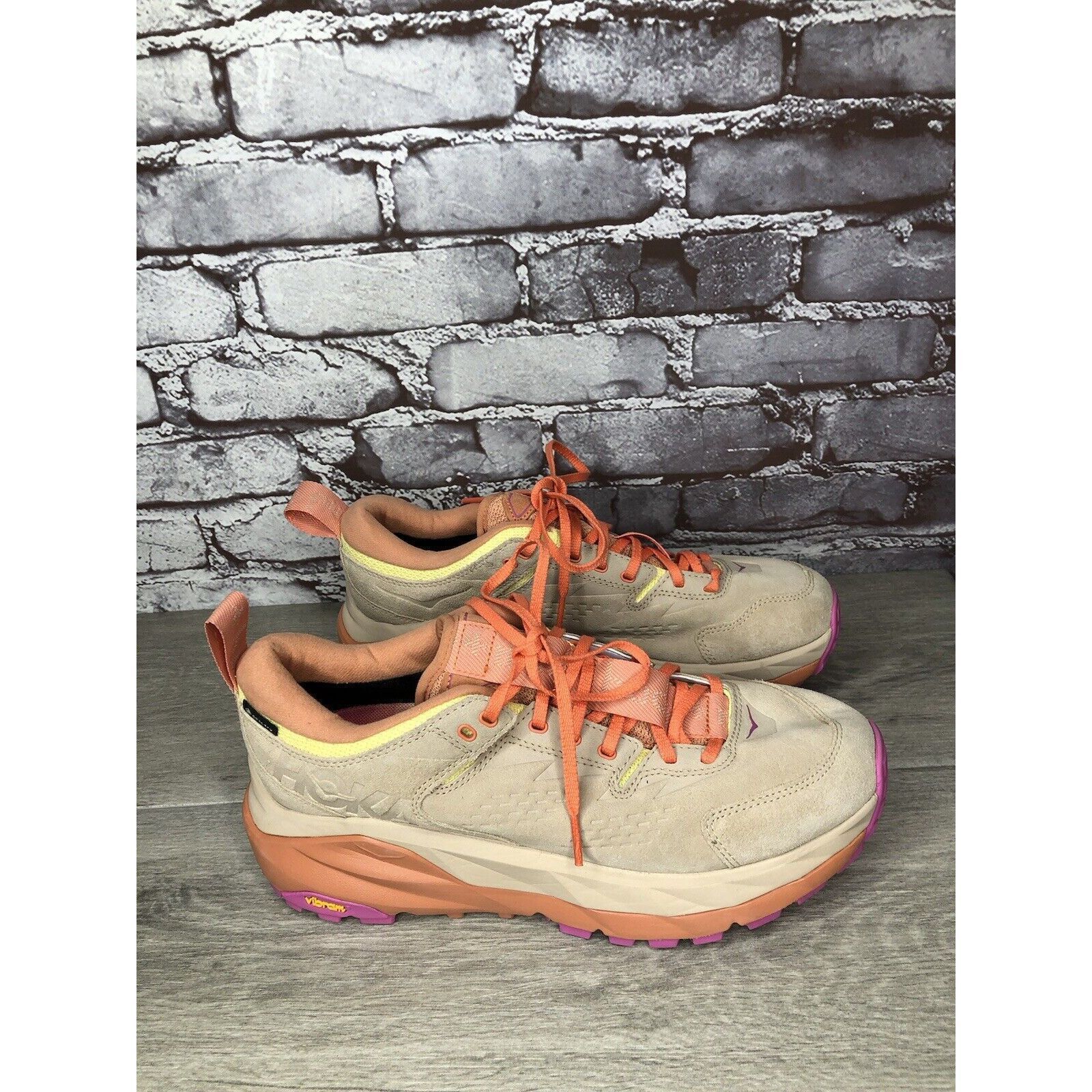 Hoka Kaha Low GTX Mental Health Hiking Sand Sun Baked Orange