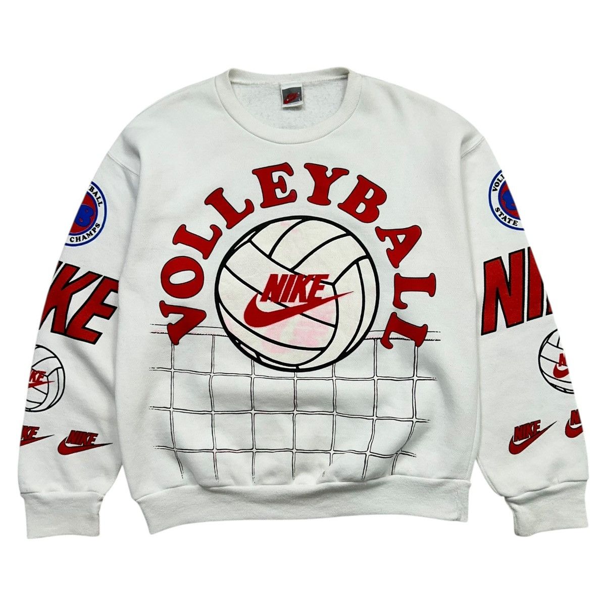 VTG 90s NIKE VOLLEYBALL TEAM AllSTAR PULLOVER SWEATSHIRT