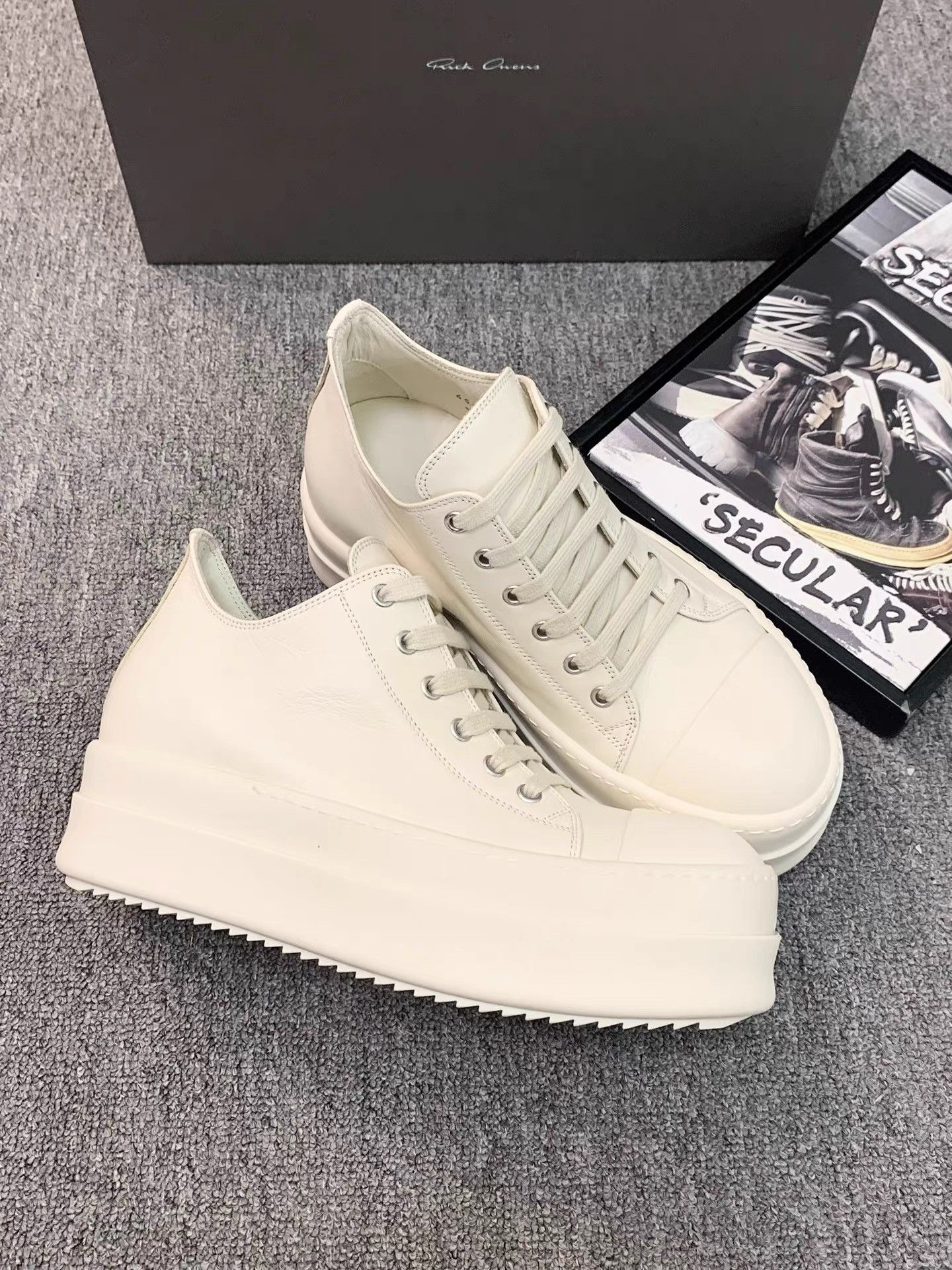 Rick Owens Rick Owens 25SS Pure White Thick Sole Big Converse K34 Size US 6 / IT 36 - 1 Thumbnail