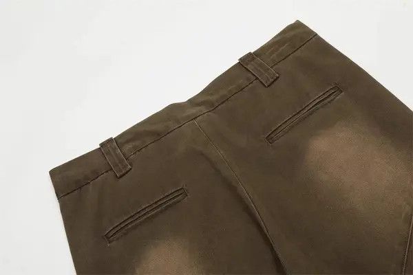 VIBE Punk men's irregular stitching multi-pocket bootcut jeans Size US 32 / EU 48 - 6 Thumbnail
