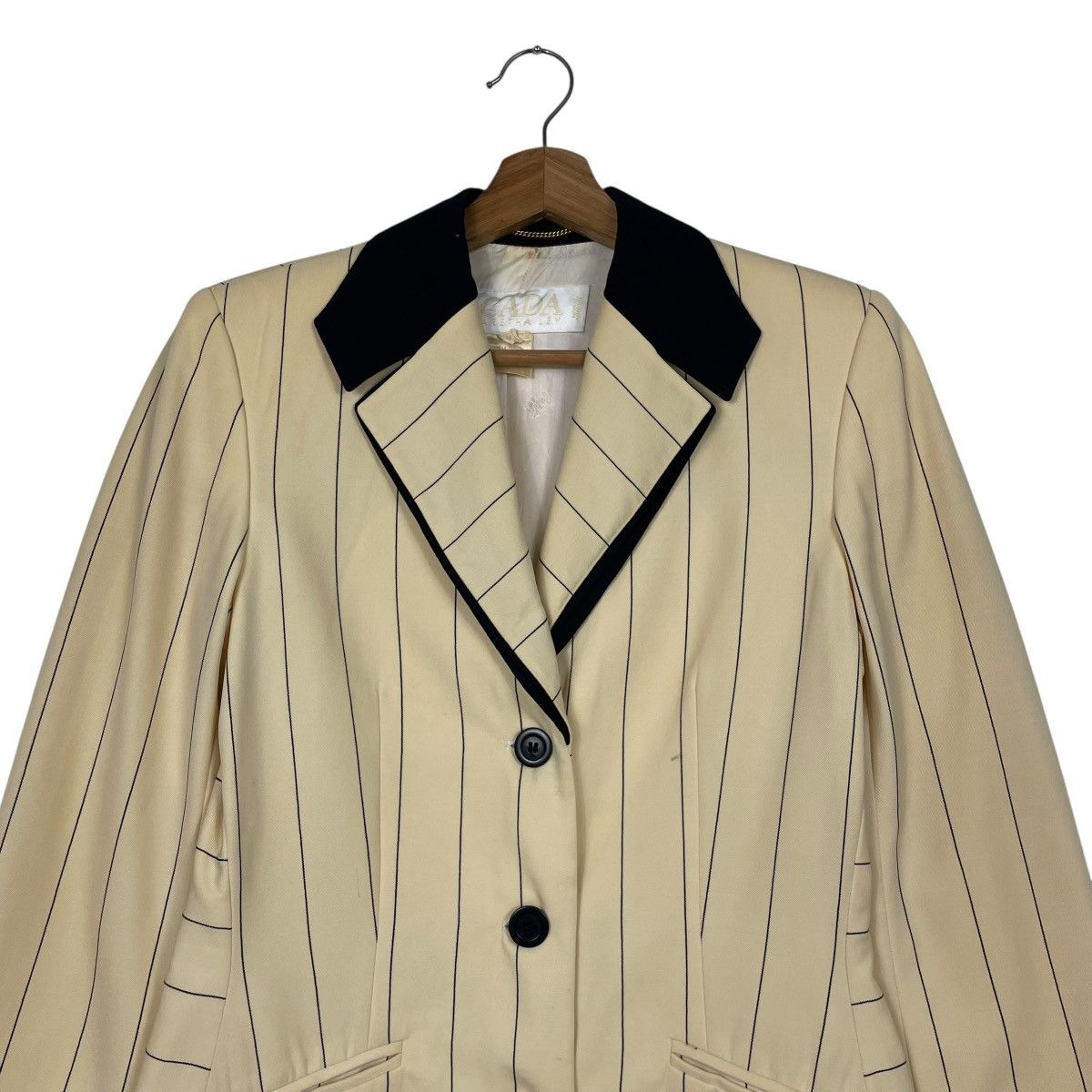 Escada Escada By Margaretha Ley Stripe Wool Jacket Size M / US 6-8 / IT 42-44 - 2 Thumbnail