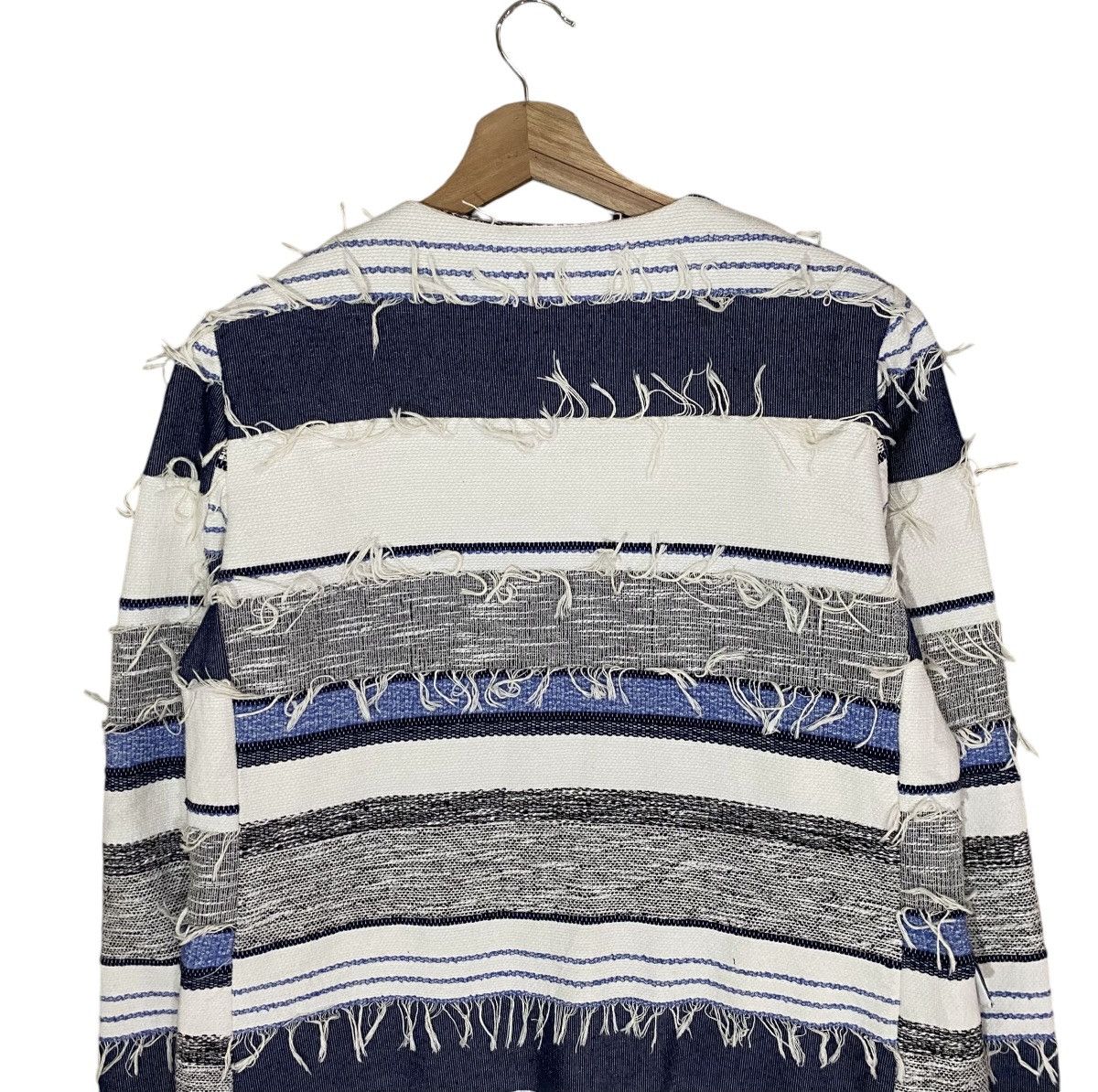 Designer × Zara 🌟ZARA BASIC WOOL KNIT FRINGES BUTTONLESS JACKET Size M / US 6-8 / IT 42-44 - 9 Thumbnail