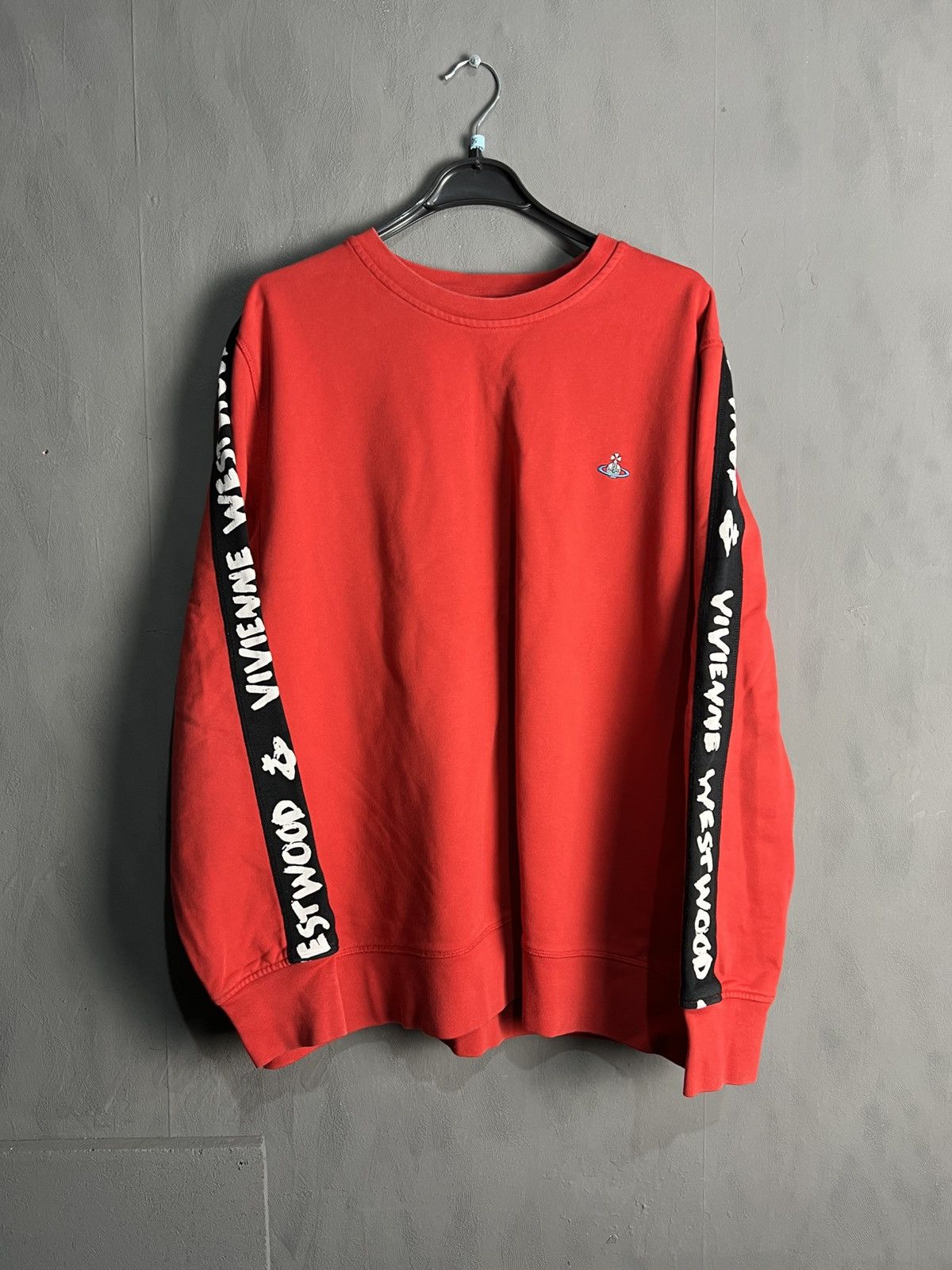 Vivienne Westwood Men's Red Vivienne Westwood Taped Sweatshirt Size US XXL / EU 58 / 5 - 2 Thumbnail