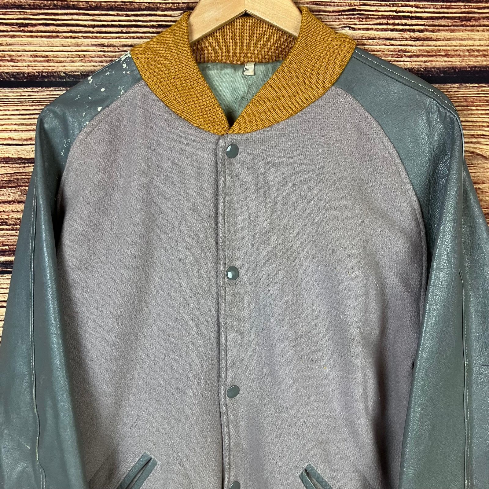 Vintage Vintage 1960s Lasley Knitting Co. Wool Varsity Jacket Size US L / EU 52-54 / 3 - 2 Thumbnail