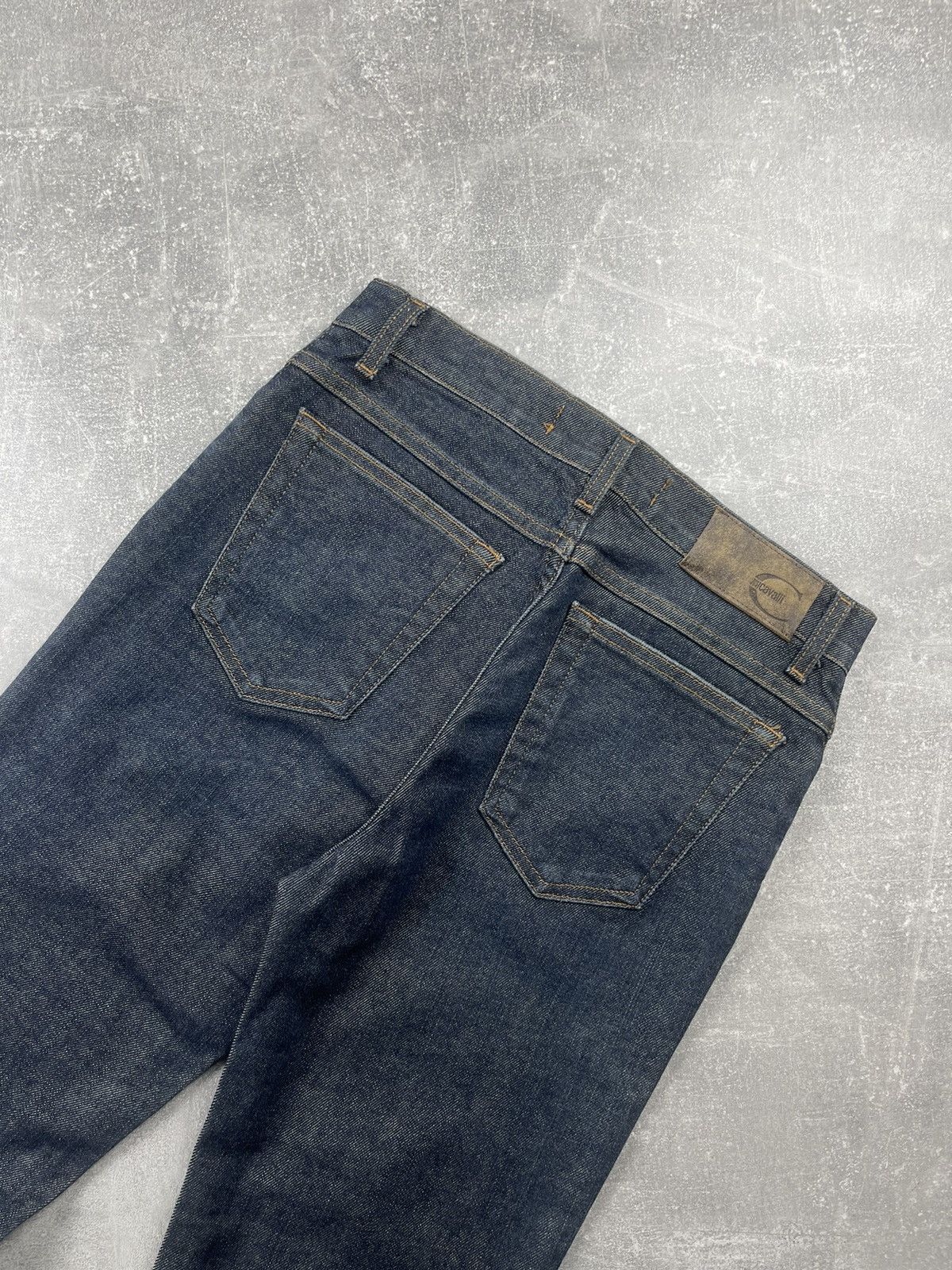 Just Cavalli Just Cavalli Flared Boot Cut Dark Blue Gradient Denim Jeans Size 27" / US 4 / IT 40 - 4 Thumbnail