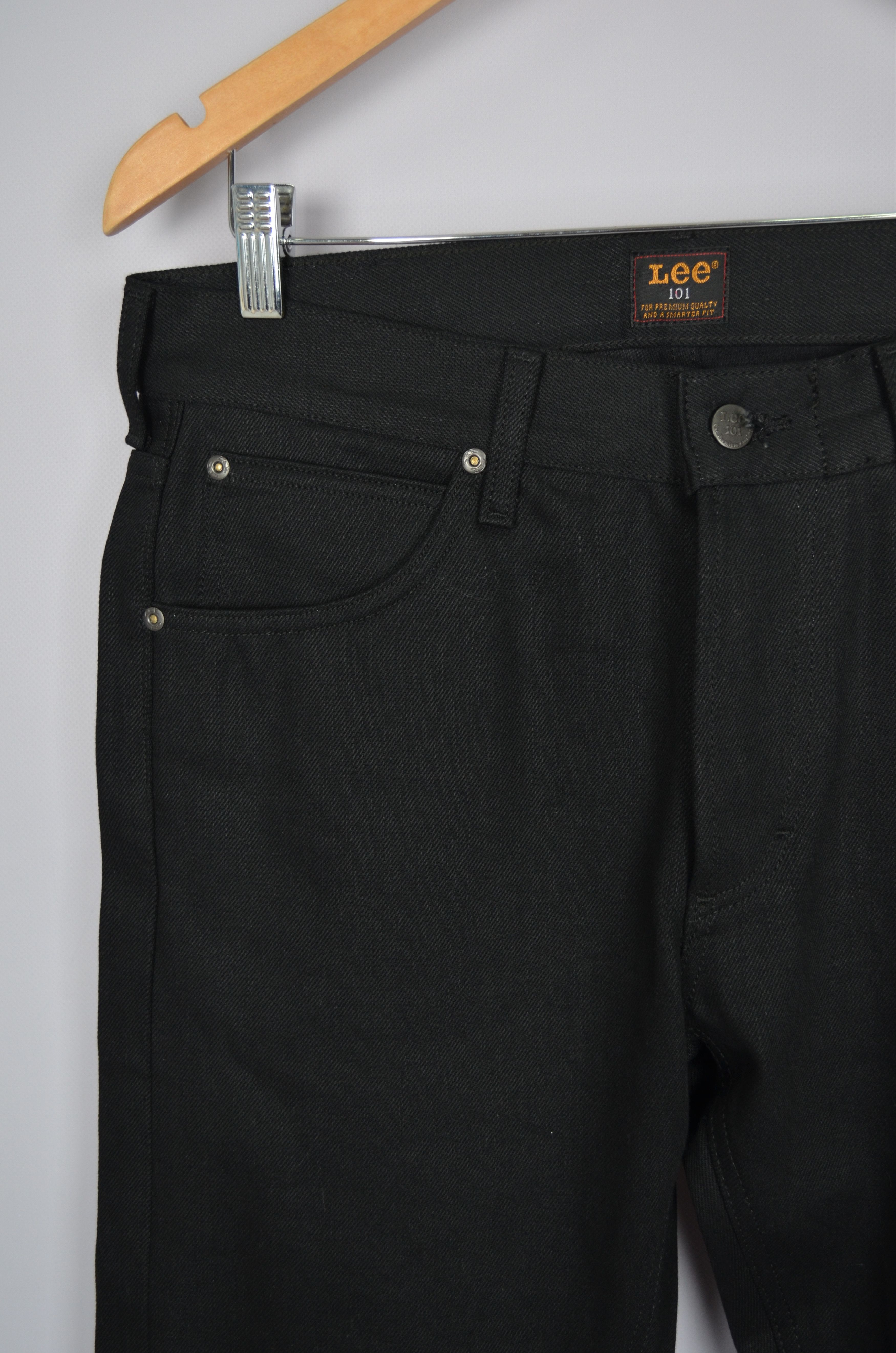 Designer × Japanese Brand × Lee Lee 101 101S Jeans Dry Selvedge Black 14oz Size W32 L32 Size US 32 / EU 48 - 3 Thumbnail