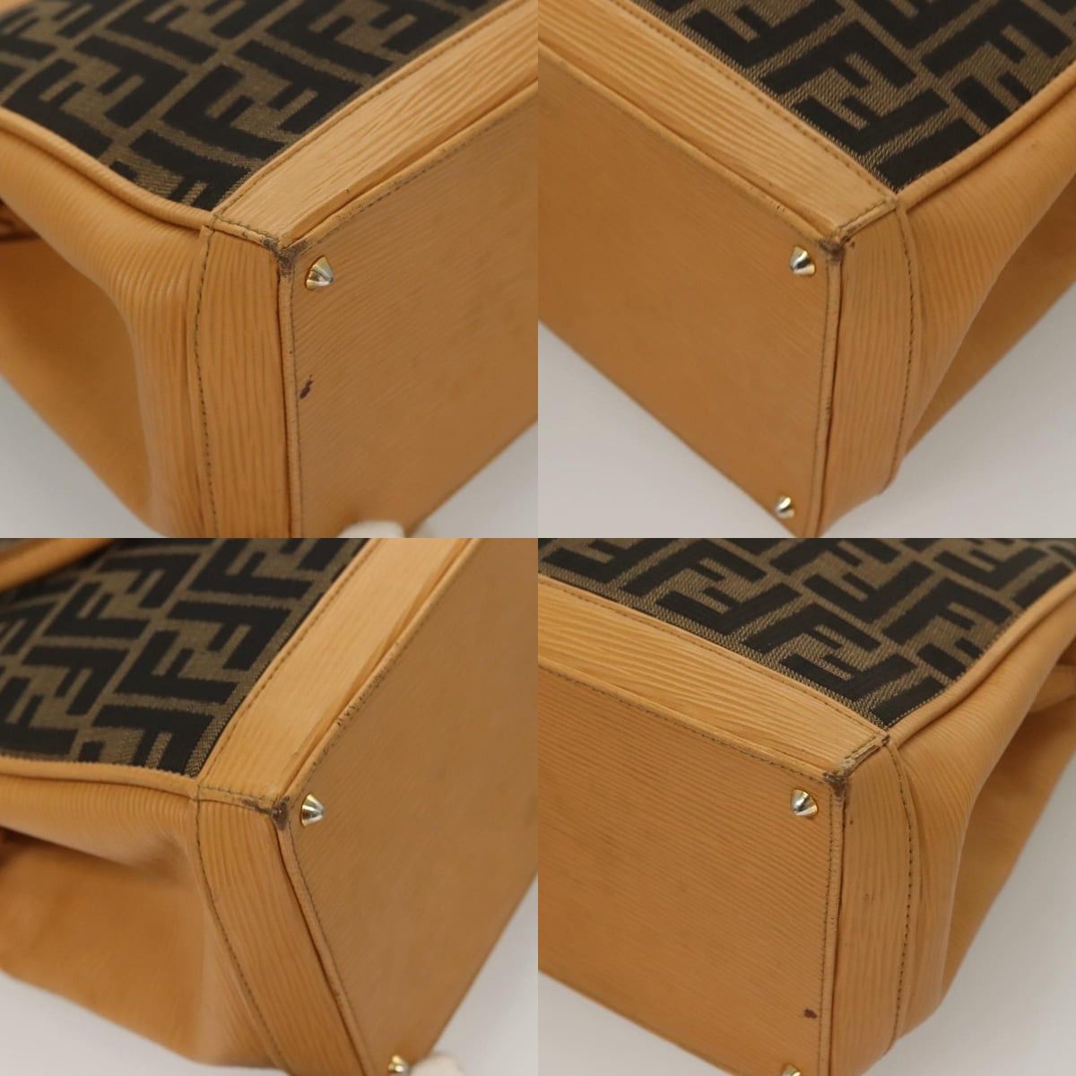 Fendi FENDI Zucca Canvas Hand Bag Brown Black Size ONE SIZE - 10 Thumbnail
