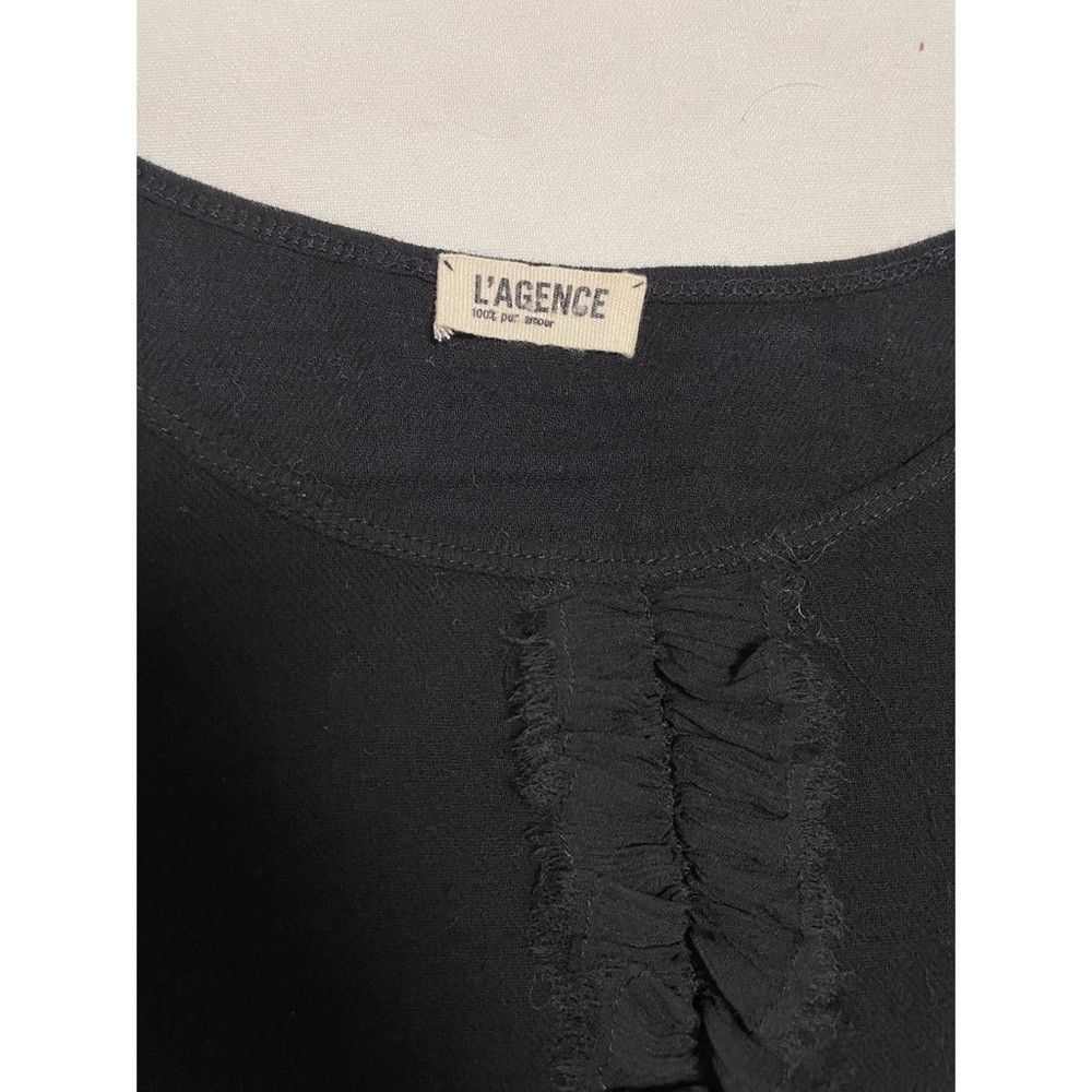 L'AGENCE New L'Agence Cotton Wool Black Sleeveless Dress Size M Size M / US 6-8 / IT 42-44 - 7 Thumbnail