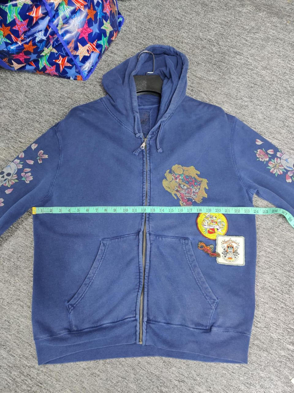 Ed Hardy Vintage Ed Hardy Christian Audigier Skull Zipper Hoodie Size US L / EU 52-54 / 3 - 14 Thumbnail