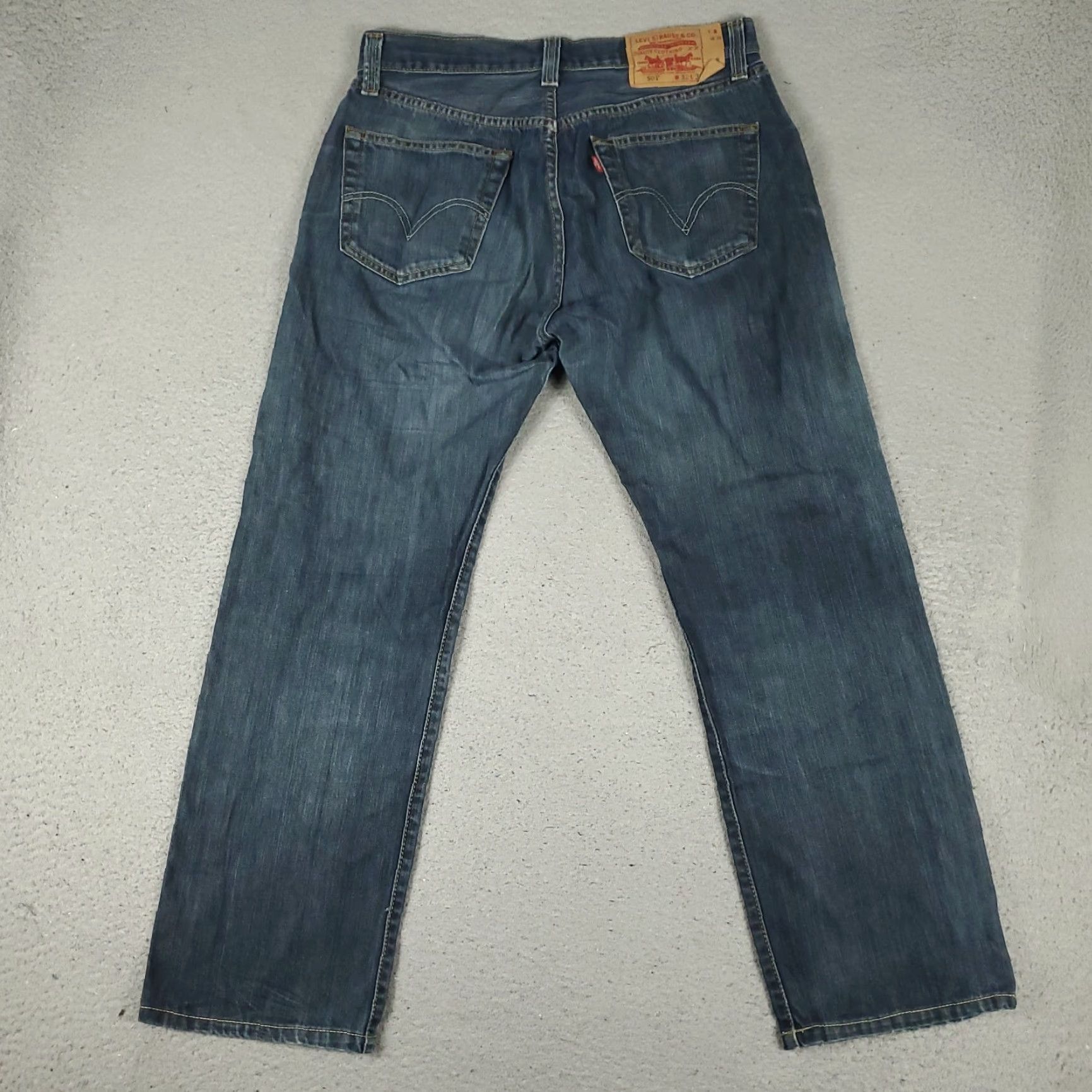 Levi's VINTAGE Levis 501 Jeans Mens Size 32x28 Blue Button Fly Straight Leg Denim Pants Size US 32 / EU 48 - 7 Thumbnail