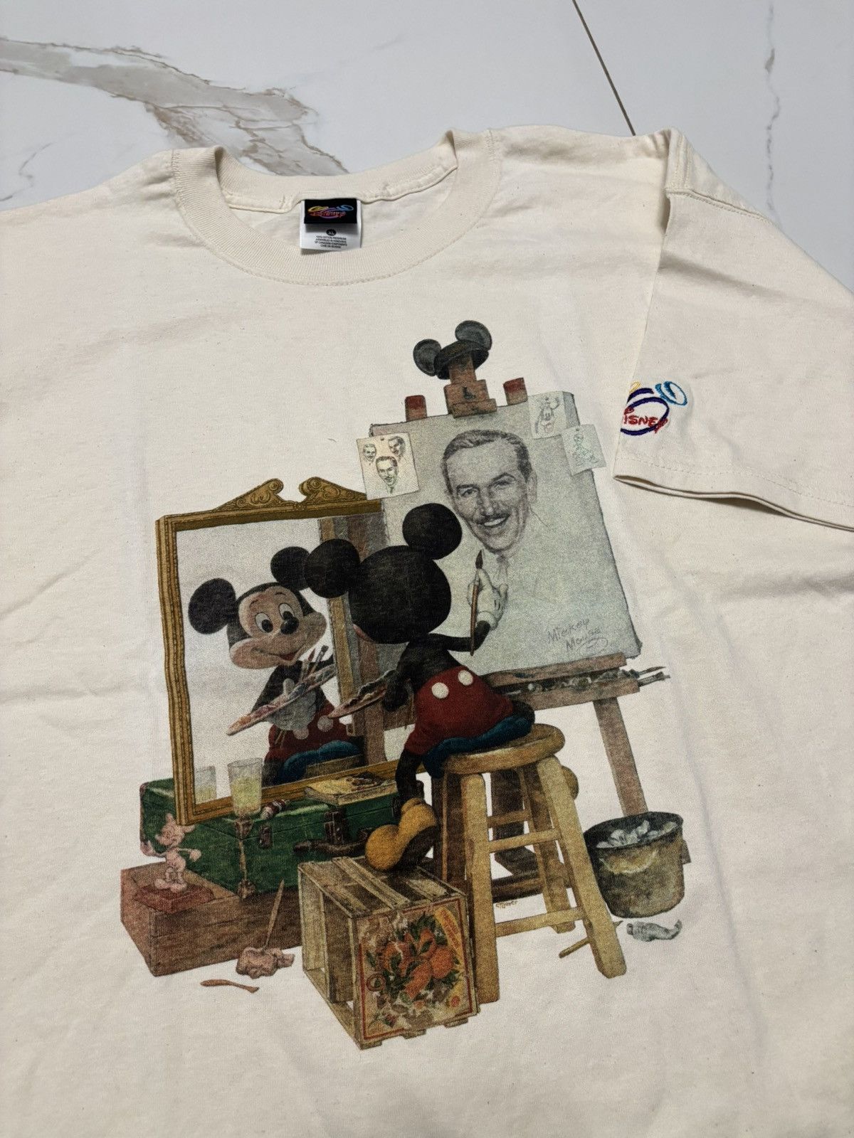Disney disney “mickey paints walt” tee – xl Size US XL / EU 56 / 4 - 1 Thumbnail