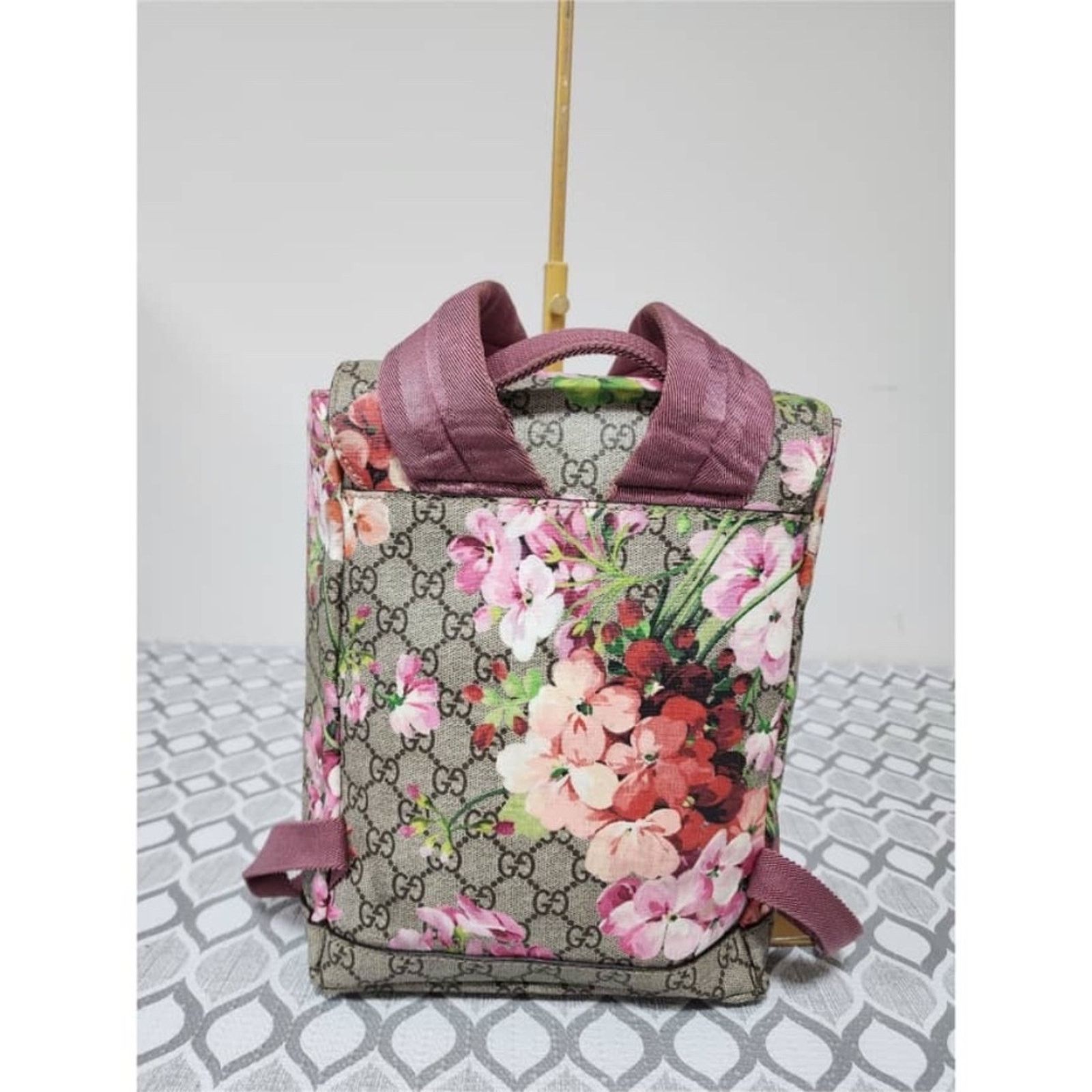 Gucci GUCCI GG Supreme Monogram Bloom Small Single Buckle Backpack Size ONE SIZE - 8 Thumbnail