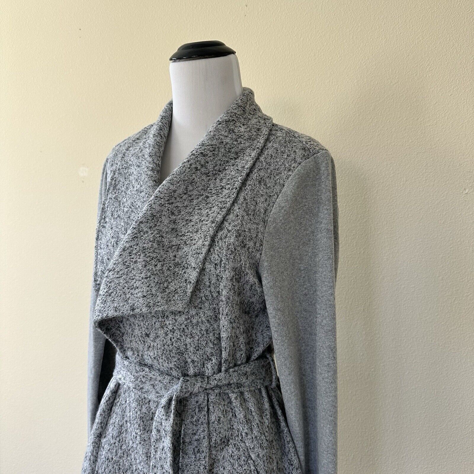 Other Doe & Rae Grey Belted Knit Cardigan Open Front Size US M Size M / US 6-8 / IT 42-44 - 9 Thumbnail