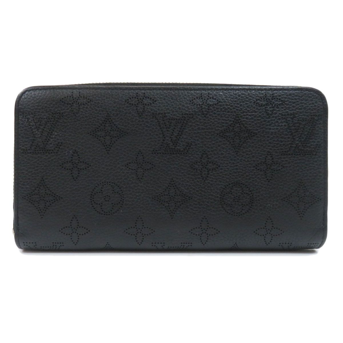 LOUIS VUITTON Zippy Wallet Monogram Mahina Leather M80555 Snow (White)