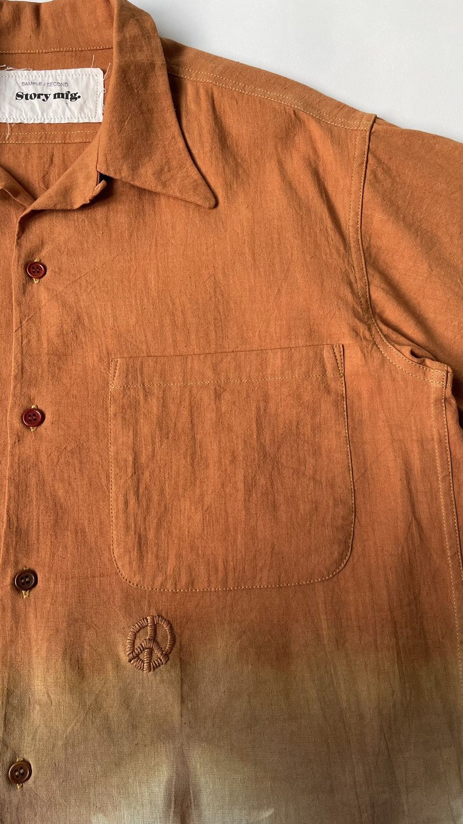 Story Mfg. Orange ‘Peace Tie Dye’ Print Shirt Size US S / EU 44-46 / 1 - 7 Thumbnail