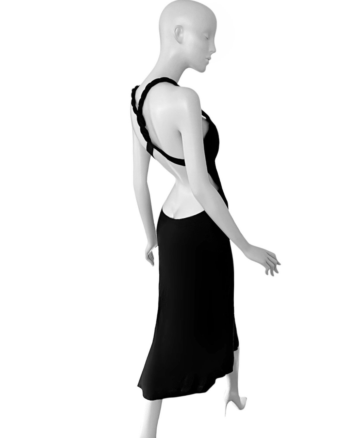 Alexander McQueen Alexander McQueen Runway SS2003 black cut-out dress Size M / US 6-8 / IT 42-44 - 3 Thumbnail
