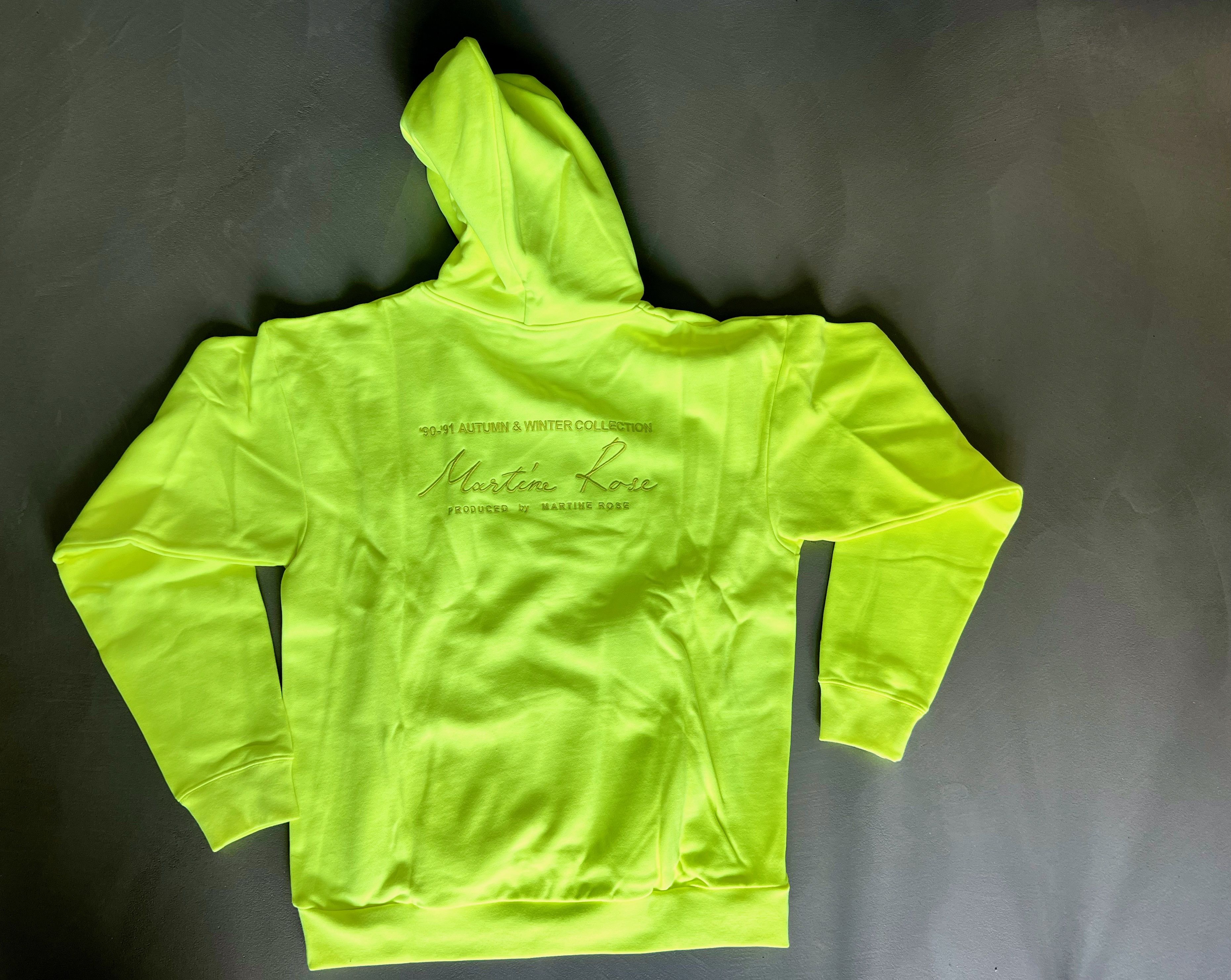 Martine Rose Martine Rose Embroidered Logo Hoodie, Neon Yellow, Size S Size US S / EU 44-46 / 1 - 4 Thumbnail