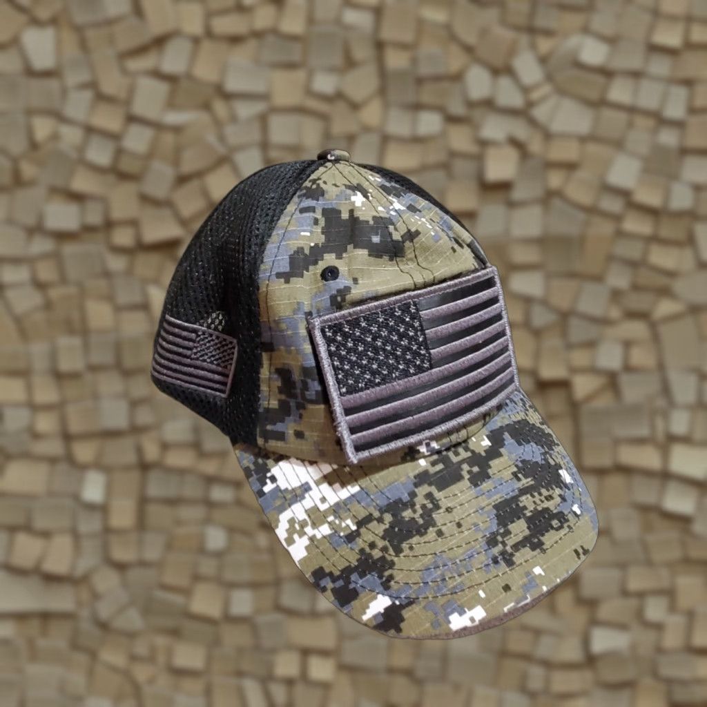Vintage Pit Bull American Flag Patch Baseball Hat Tactical Operator Military Cap USA Black Canvas Adjustable Velcro Men Hat Size ONE SIZE - 1 Thumbnail