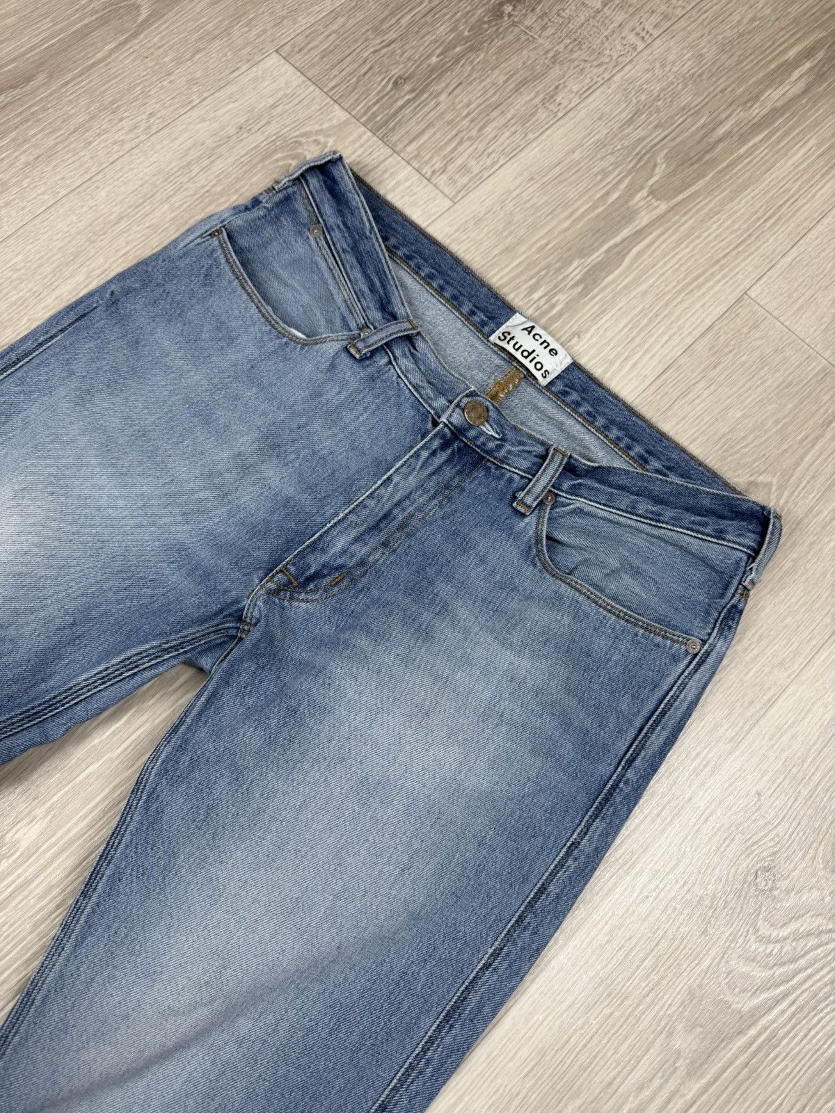 Acne Studios Acne Studios Max LT Vintage Blue Straight Denim Jeans Size US 33 - 2 Thumbnail