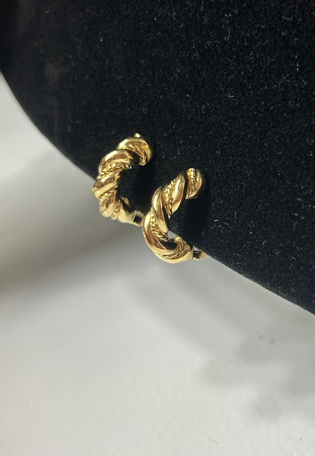 Dior Vintage Dior Gold Plated Twist Rope Clip on Huggie Earrings Size ONE SIZE - 4 Thumbnail