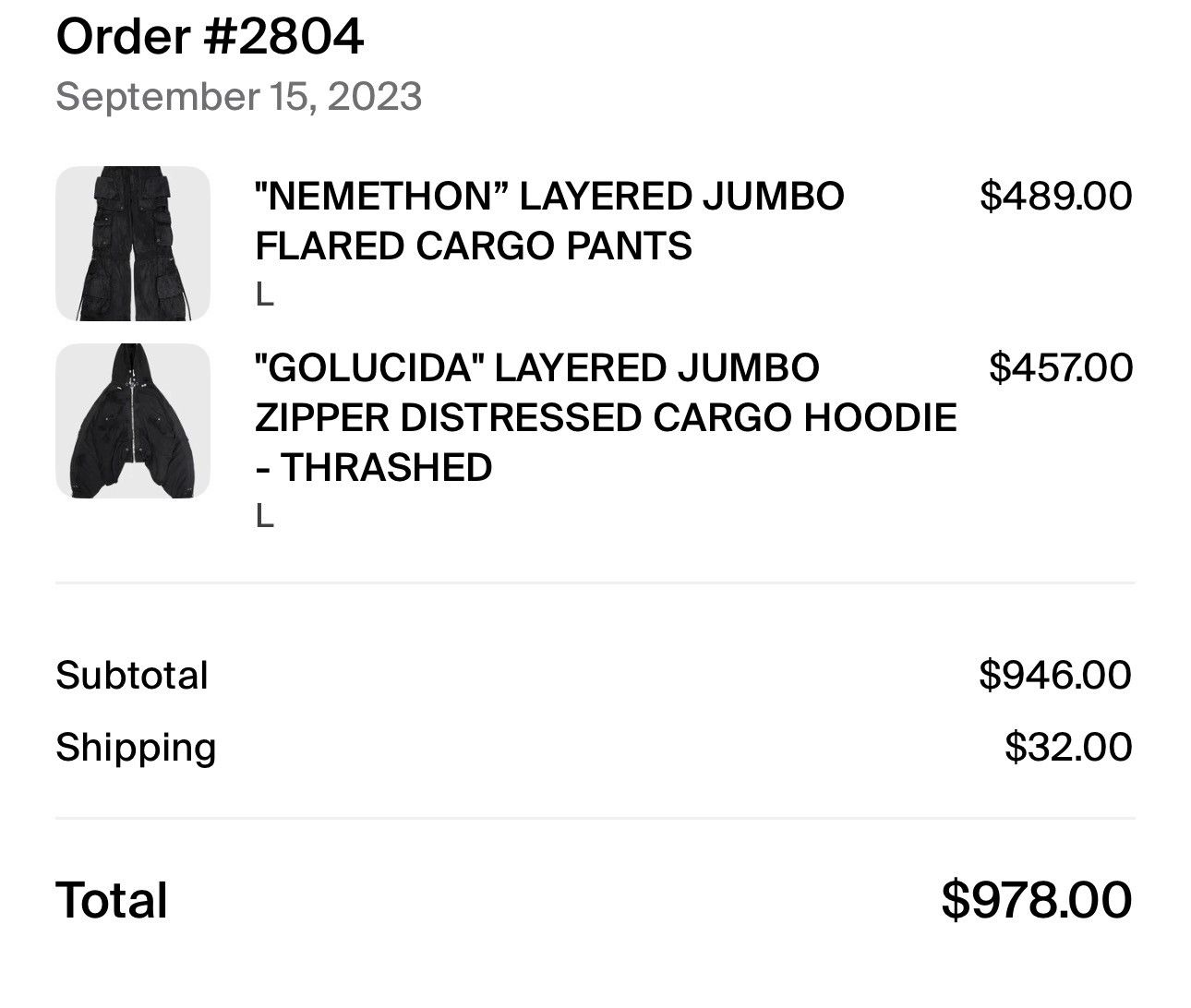 SHINE LUXURY Shine Luxury GOLUCIDA Layered Distressed Hoodie Size US L / EU 52-54 / 3 - 7 Thumbnail