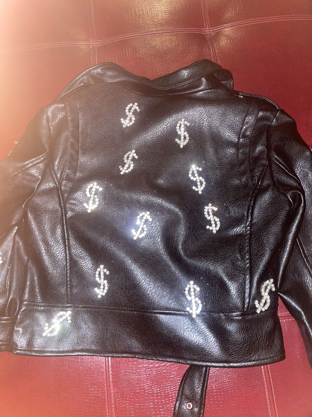 Forever 21 Money Sign Moto Jacket Size L / US 10 / IT 46 - 4 Thumbnail