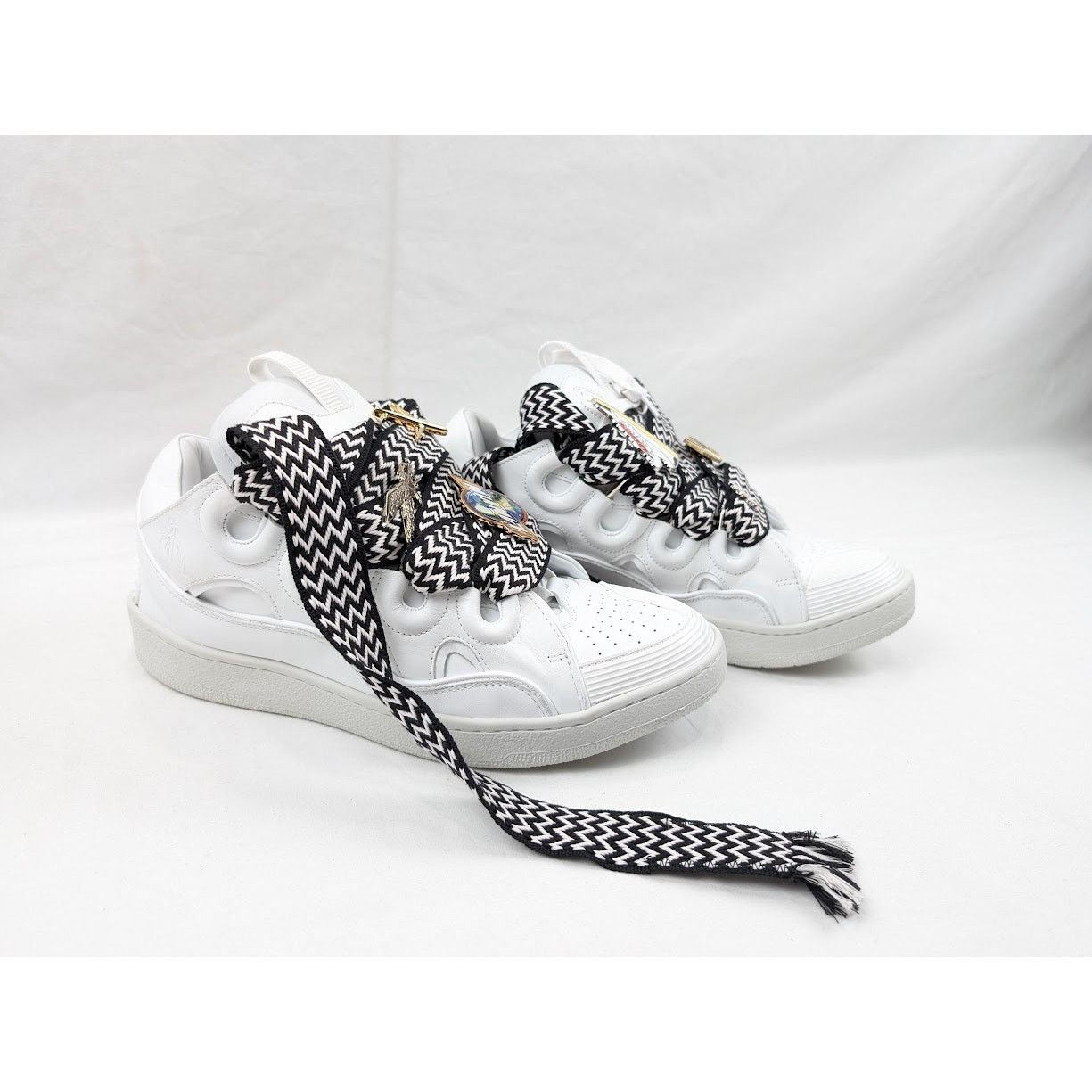 Lanvin o1rshd1 Curb Sneakers in White/Black Size US 10 / EU 43 - 13 Thumbnail