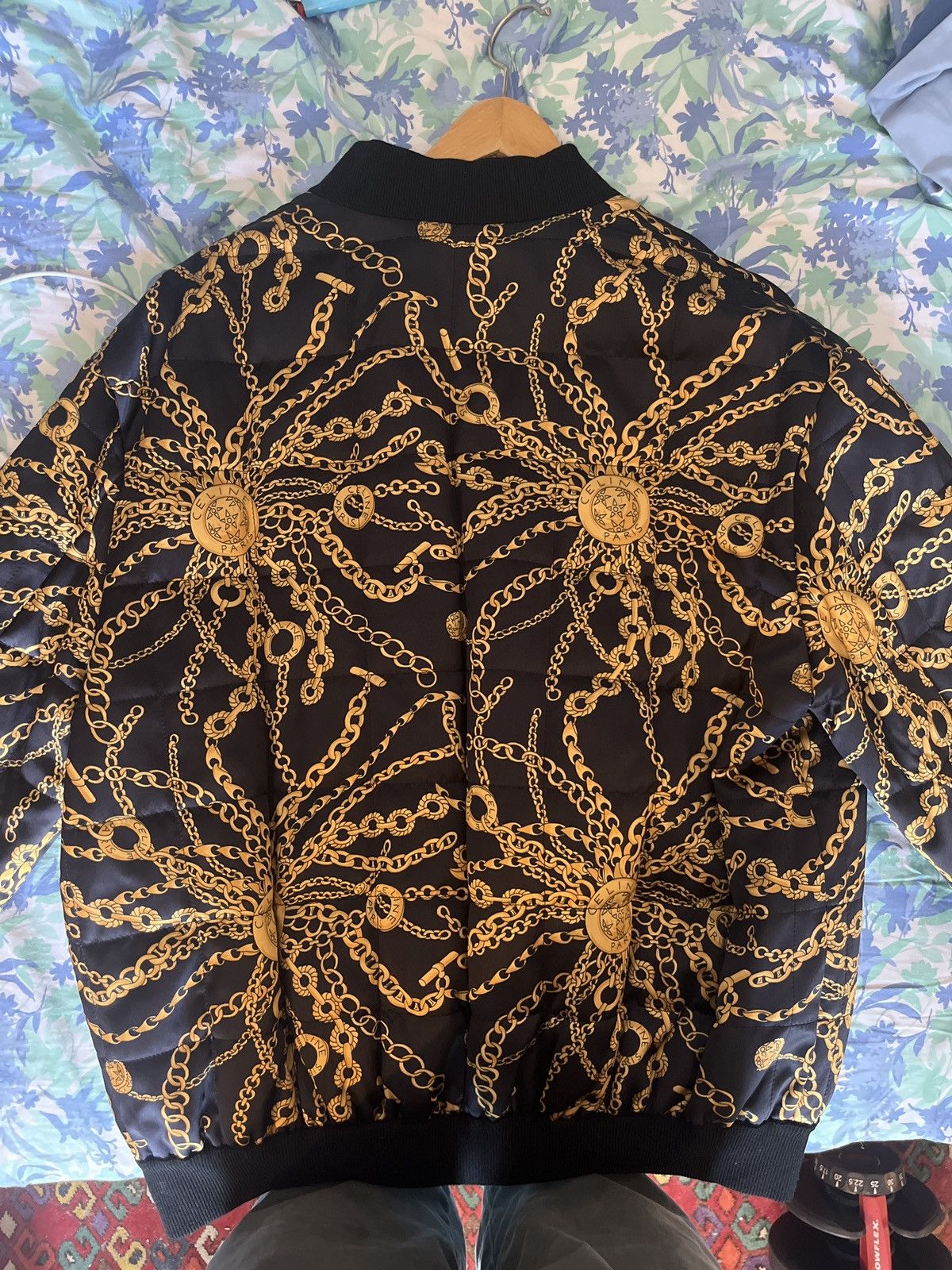 Celine Celine Black / Gold, Casaque Bomber Jacket, 2V28E423N.38MR Size M / US 6-8 / IT 42-44 - 3 Thumbnail