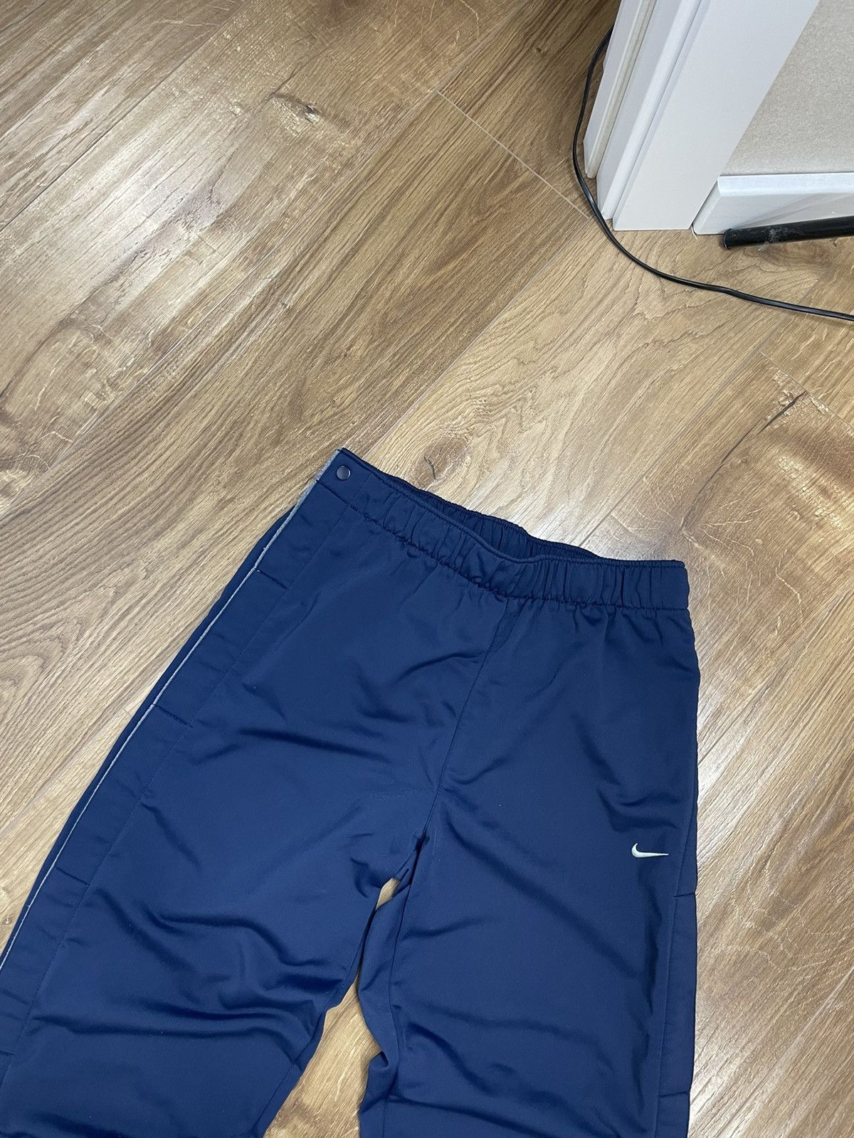 Nike × Vintage Vintage Nike Y2K Style Blue Drill Side Buttons Sweatpants Size US 30 / EU 46 - 5 Thumbnail