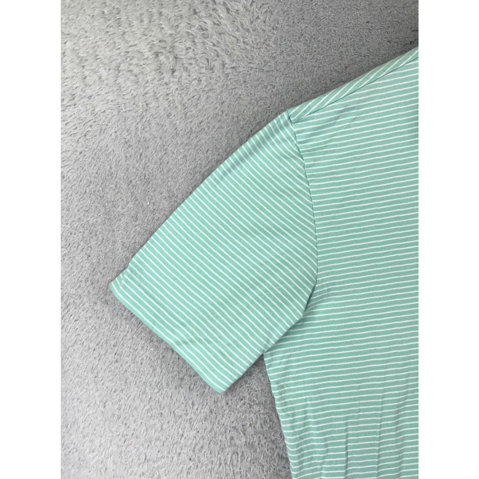 Ralph Lauren Polo Ralph Lauren Polo Shirt Men Large Green Striped Golf Vintage Lisle Jersey Size US L / EU 52-54 / 3 - 3 Thumbnail