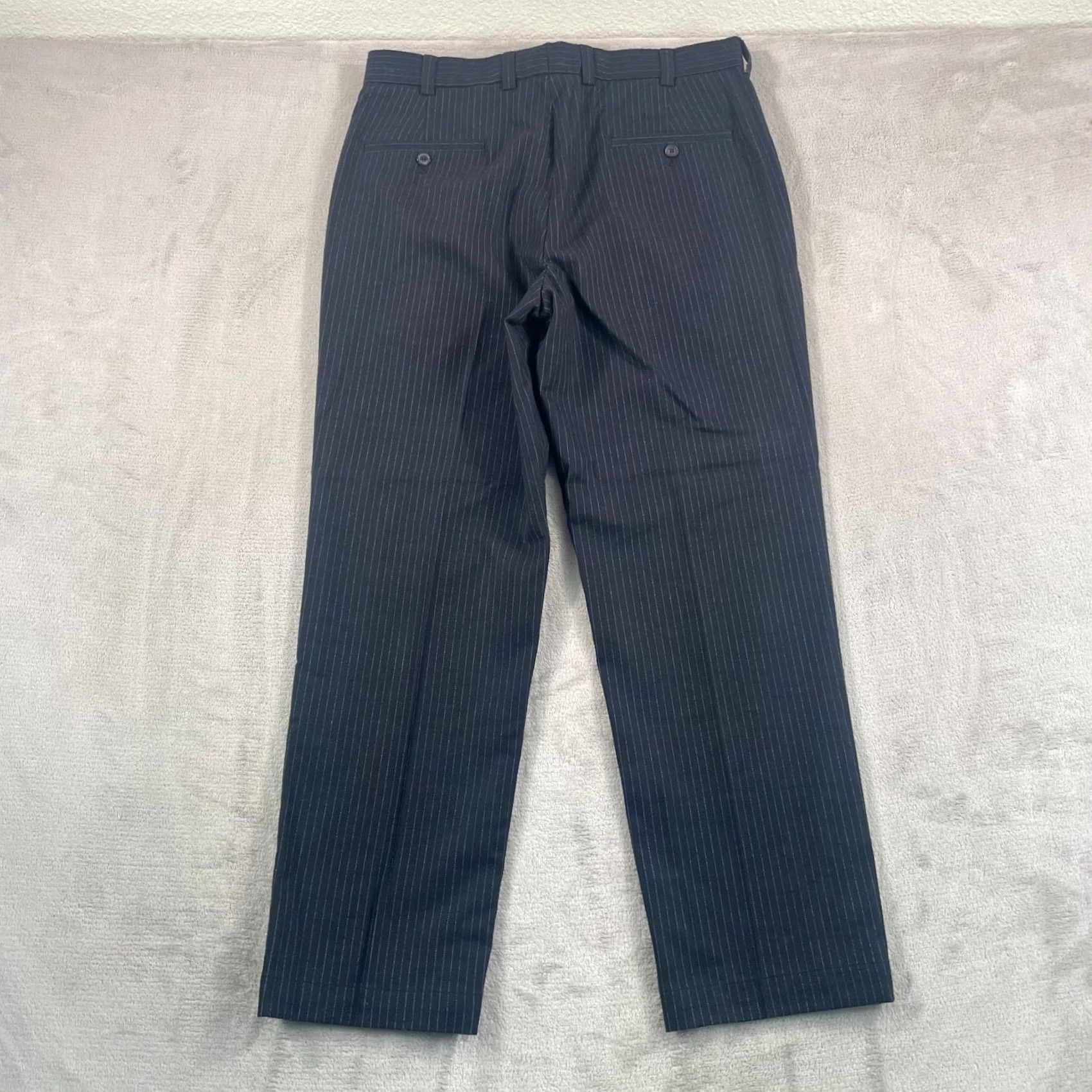 Brooks Brothers Brooks Brothers Clark Trouser Pants Men 34x30 Black Pinstripe Wool Blend NWOT Size US 34 / EU 50 - 5 Thumbnail