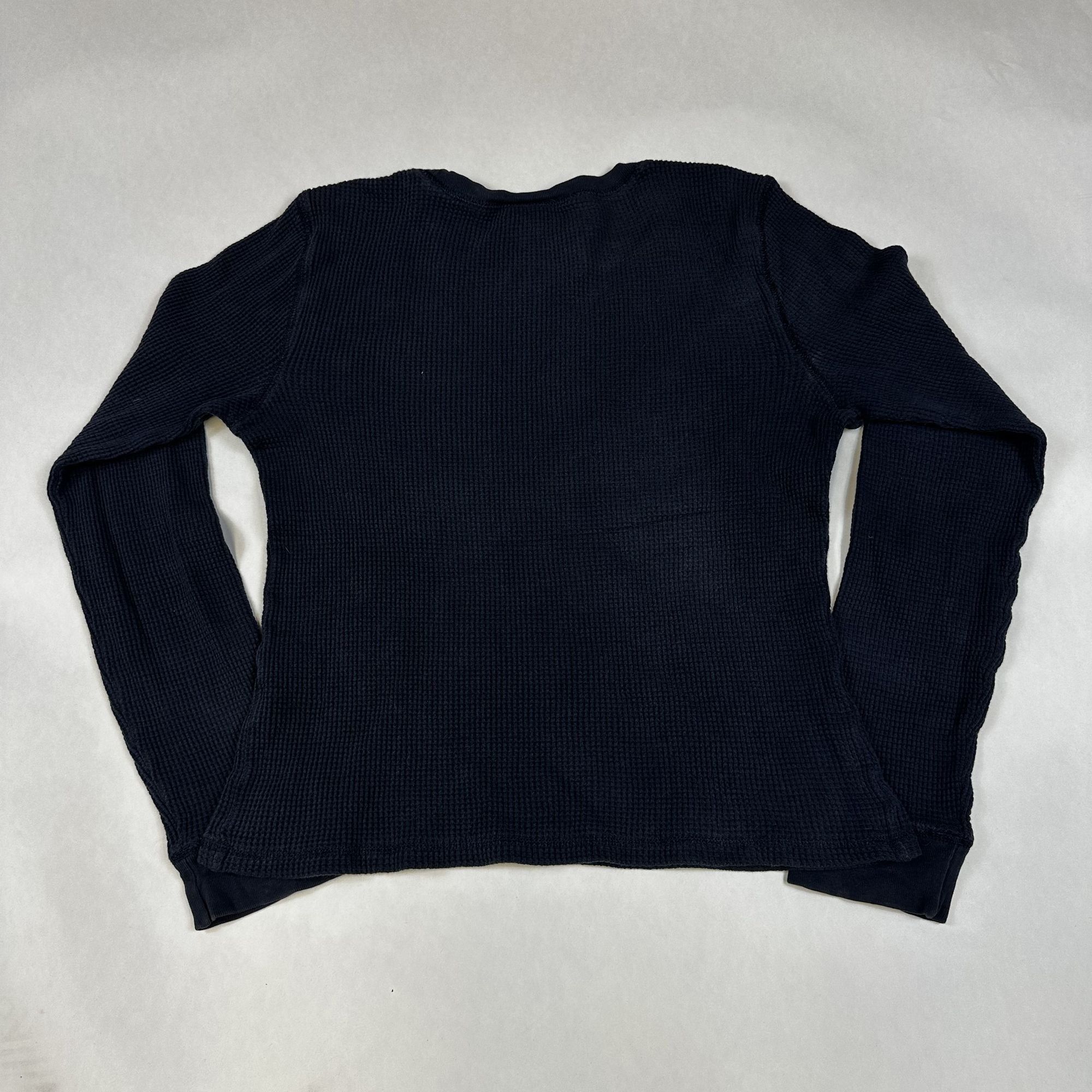 Ralph Lauren Ralph Lauren Polo Jeans Co. Navy Waffle Knit Long Sleeve Shi Size L / US 10 / IT 46 - 2 Thumbnail