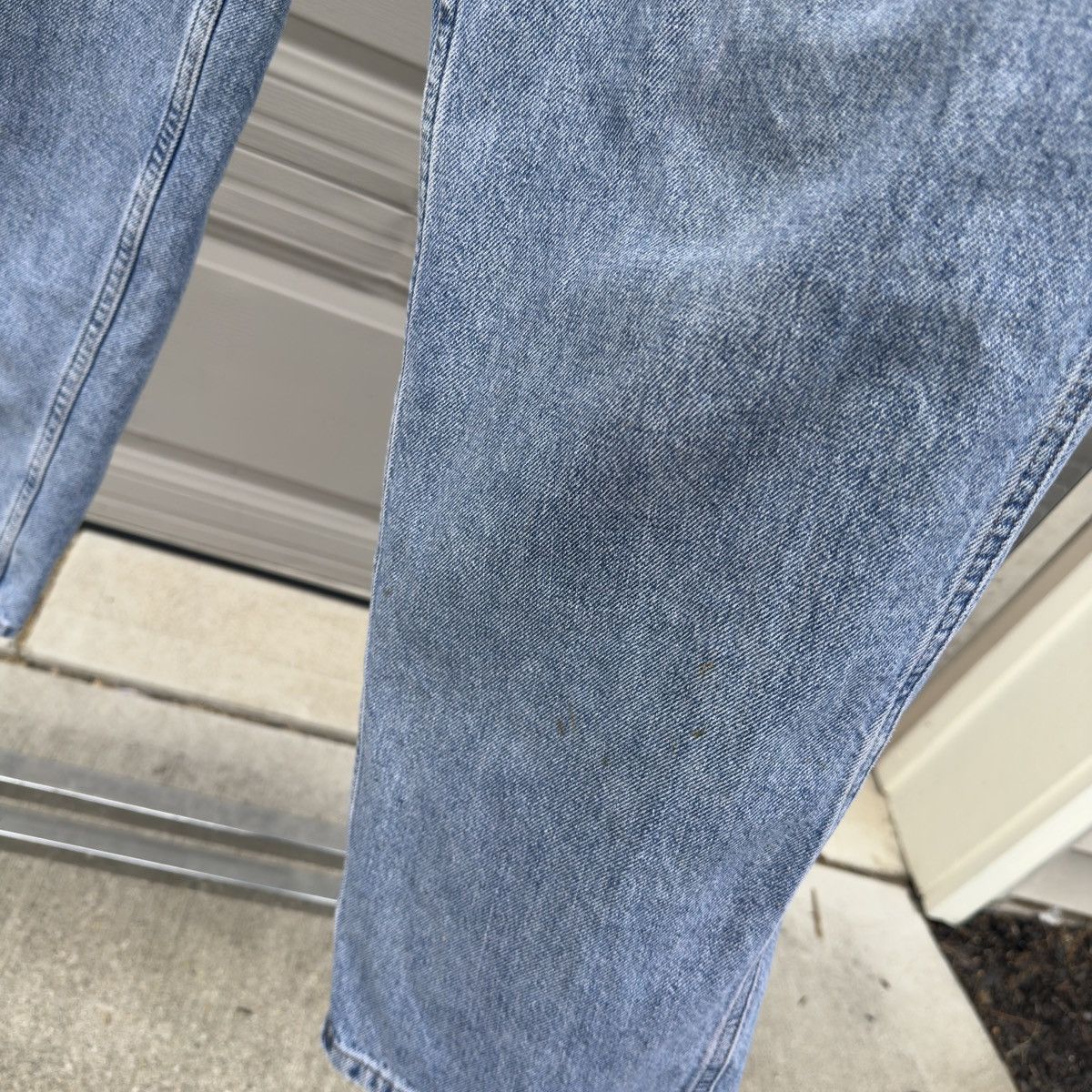 Vintage Tommy Jeans Thrashed Faded Distressed Work Jeans ERD Grunge Size US 31 - 9 Thumbnail