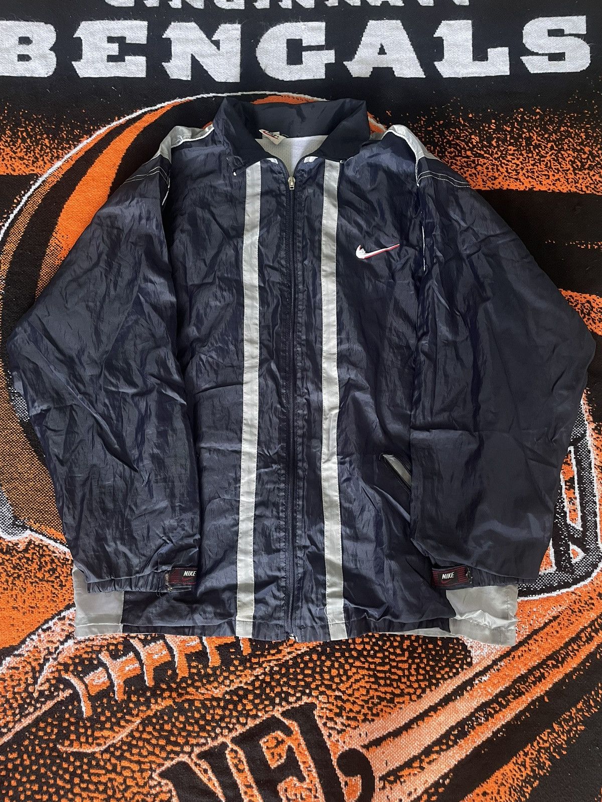 Nike × Vintage Vintage Nike Swoosh Black Jacket Shirt Size US XL / EU 56 / 4 - 1 Thumbnail