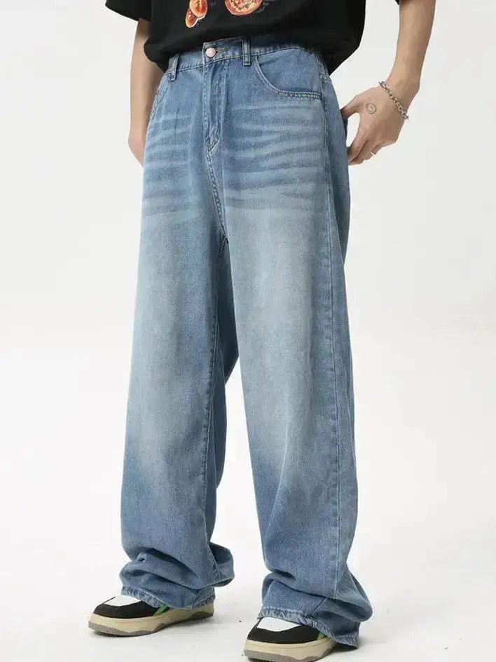 Japanese Brand Blue Baggy Wide Leg Denim Jeans Size US 32 / EU 48 - 1 Thumbnail
