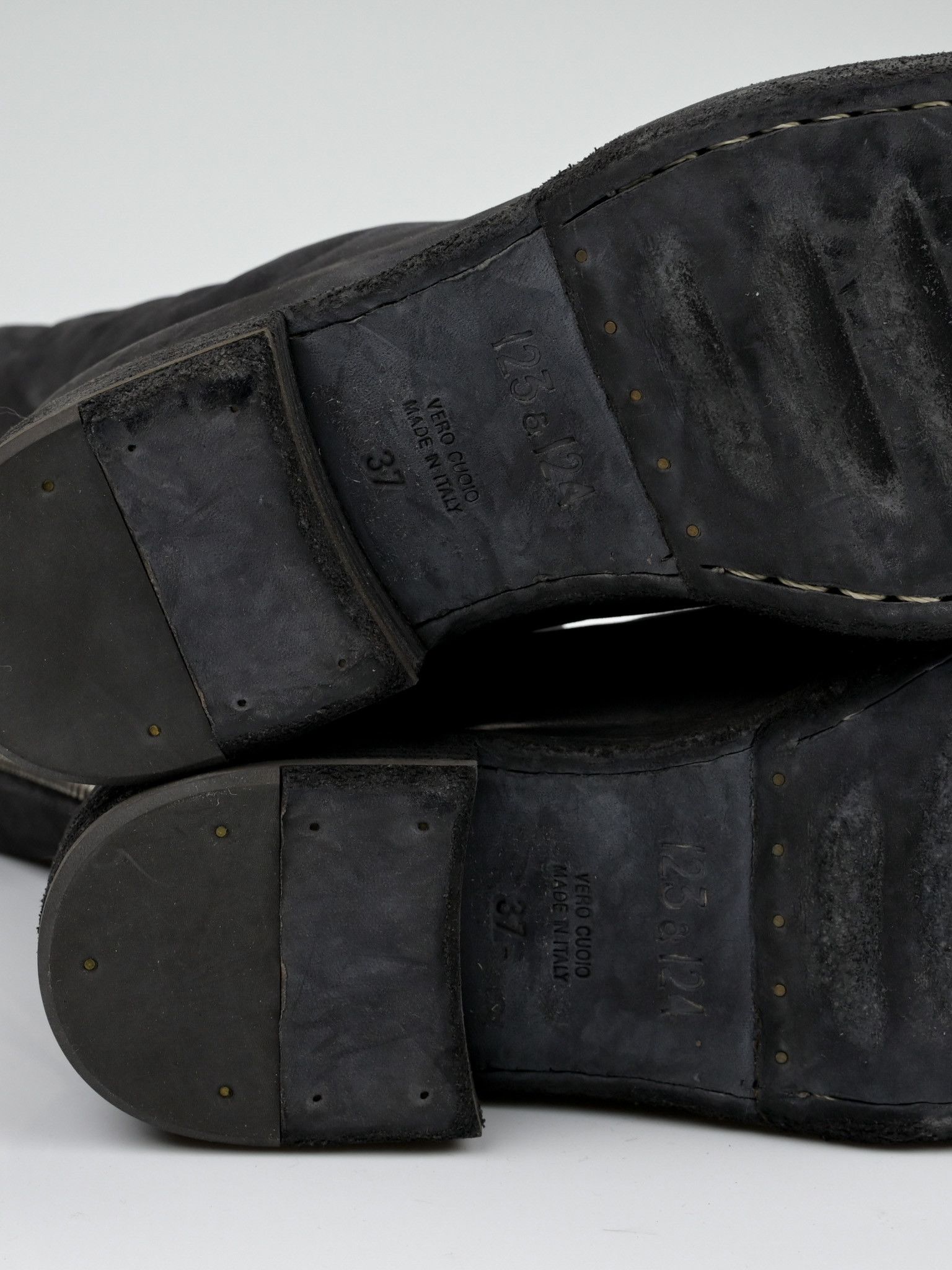 Other 123 & 124 Calf Leather Back Zip Boots Size US 7 / IT 37 - 18 Thumbnail