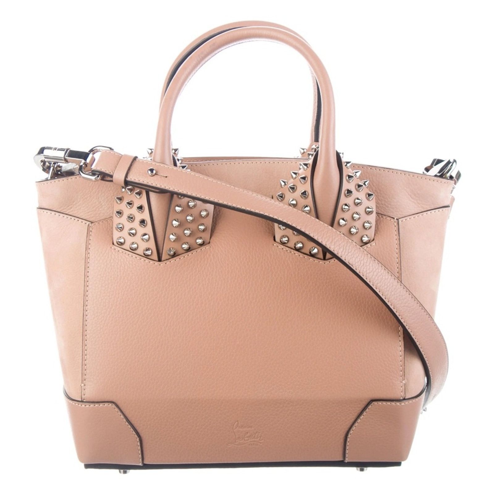 Christian Louboutin Christian Louboutin Eloise Small Studded Leather Tote Beige Size ONE SIZE - 1 Thumbnail