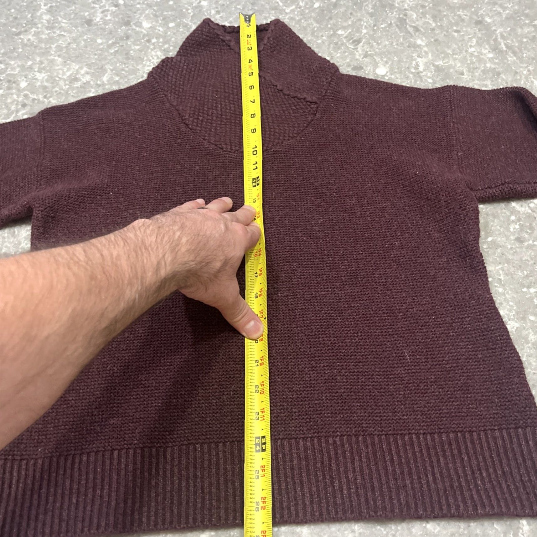Vintage Gander Mountain Sweater Cowl Neck Knit Womens Large Burgandy (note: burgundy spelling? original Burgundy) Size L / US 10 / IT 46 - 5 Thumbnail