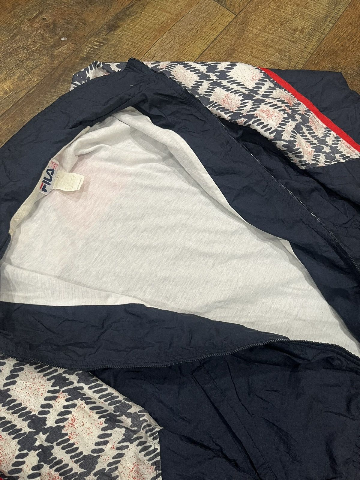 Fila Vtg 90s FILA Colorblock Plaid Ski Windbreaker Navy Large Size US L / EU 52-54 / 3 - 6 Thumbnail